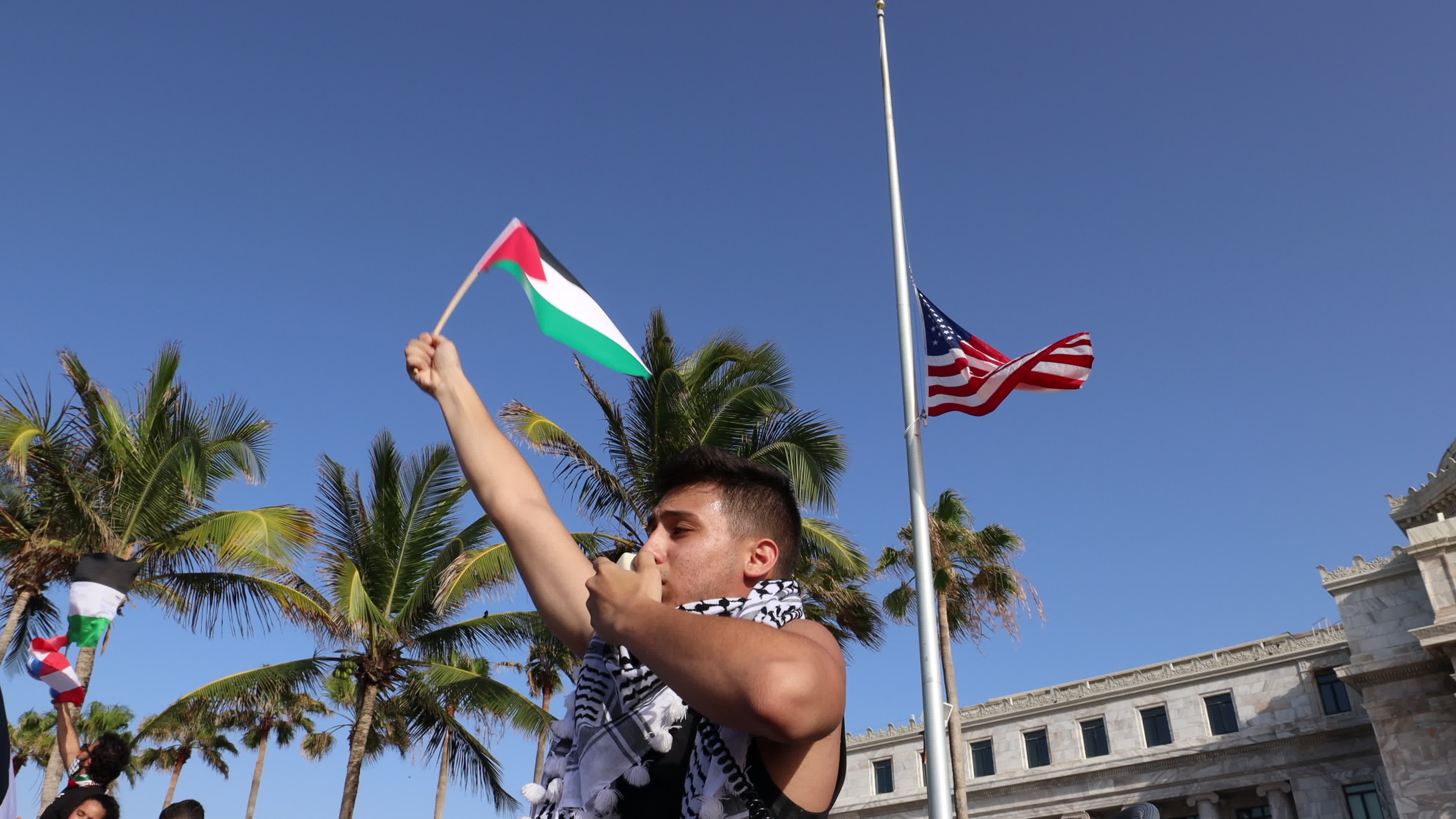 Free Palestine rally in Puerto Rico