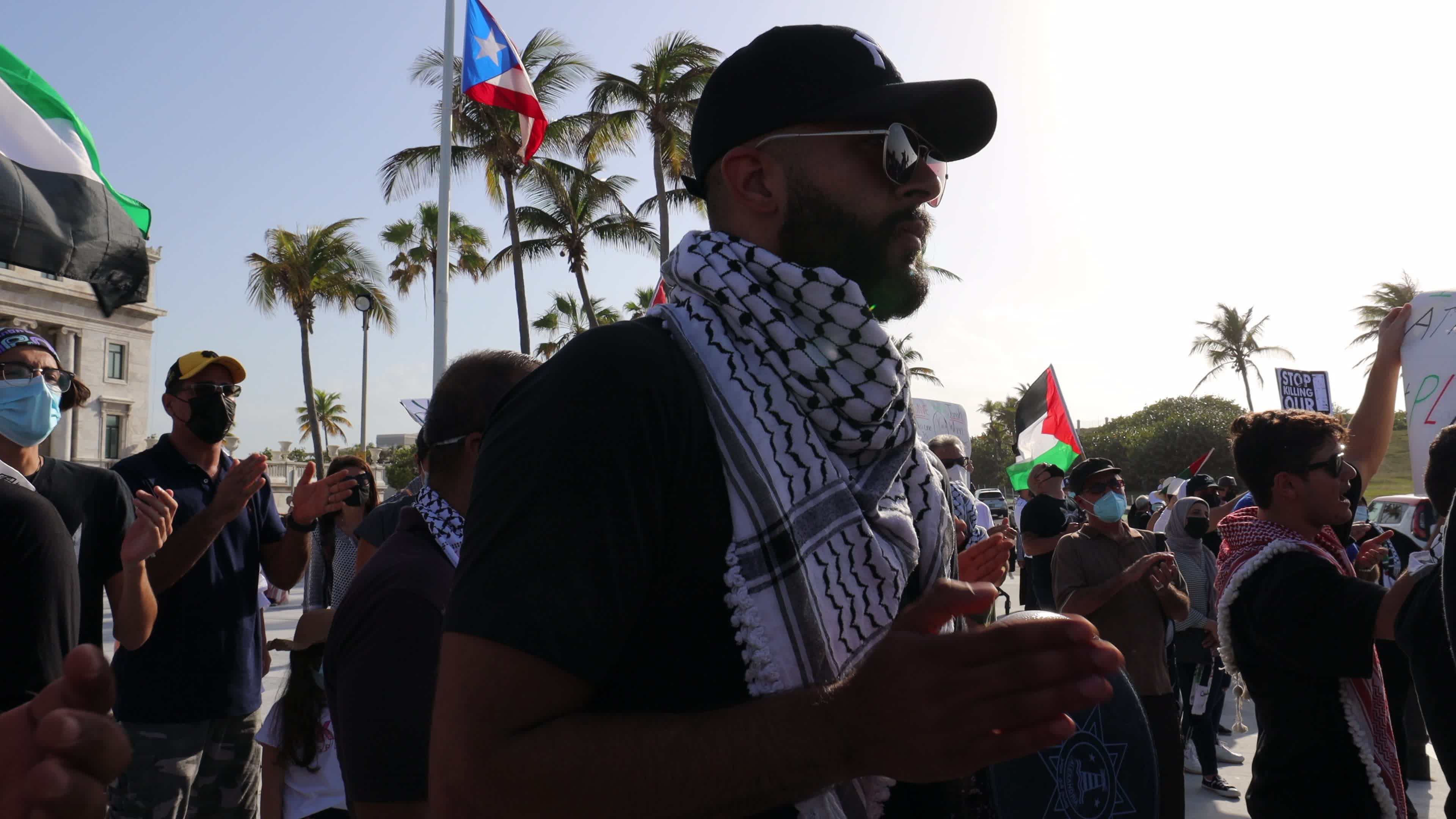 Free Palestine rally in Puerto Rico