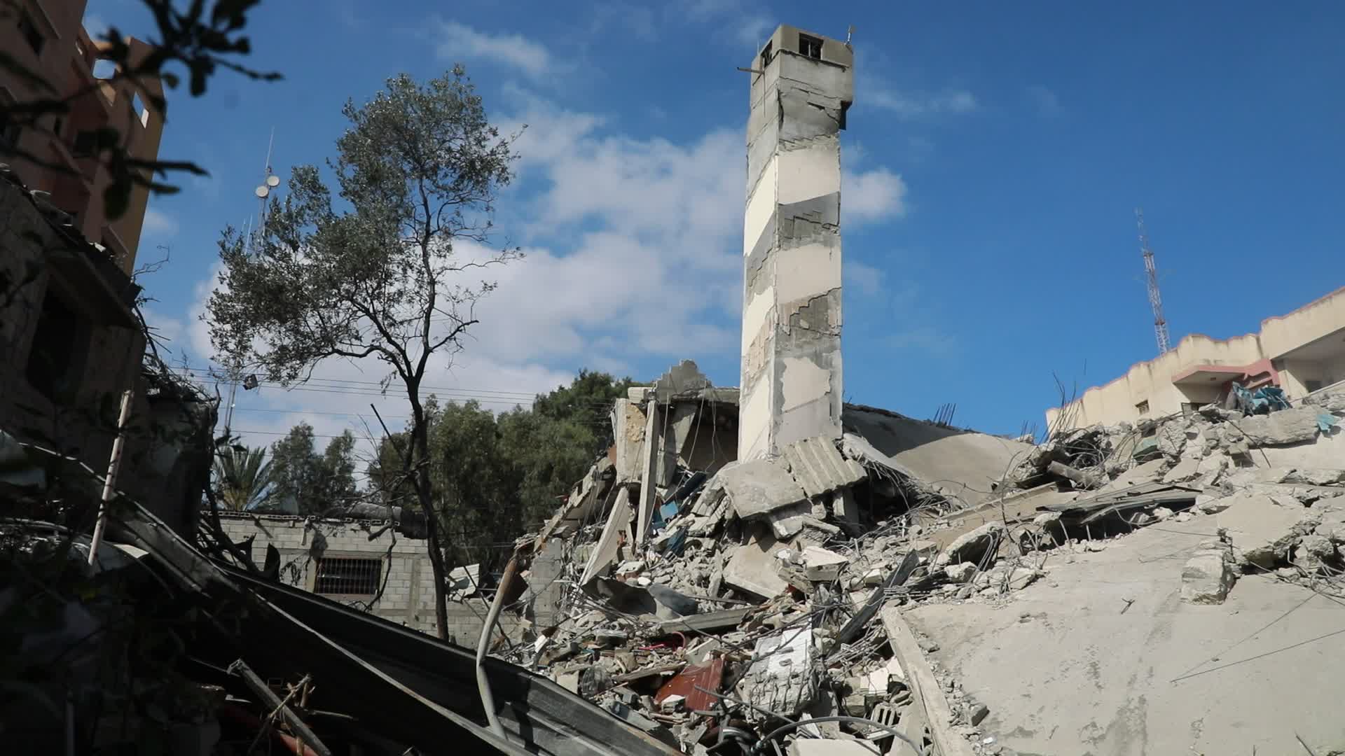 Aftermath of Israeli airstrike in Gaza