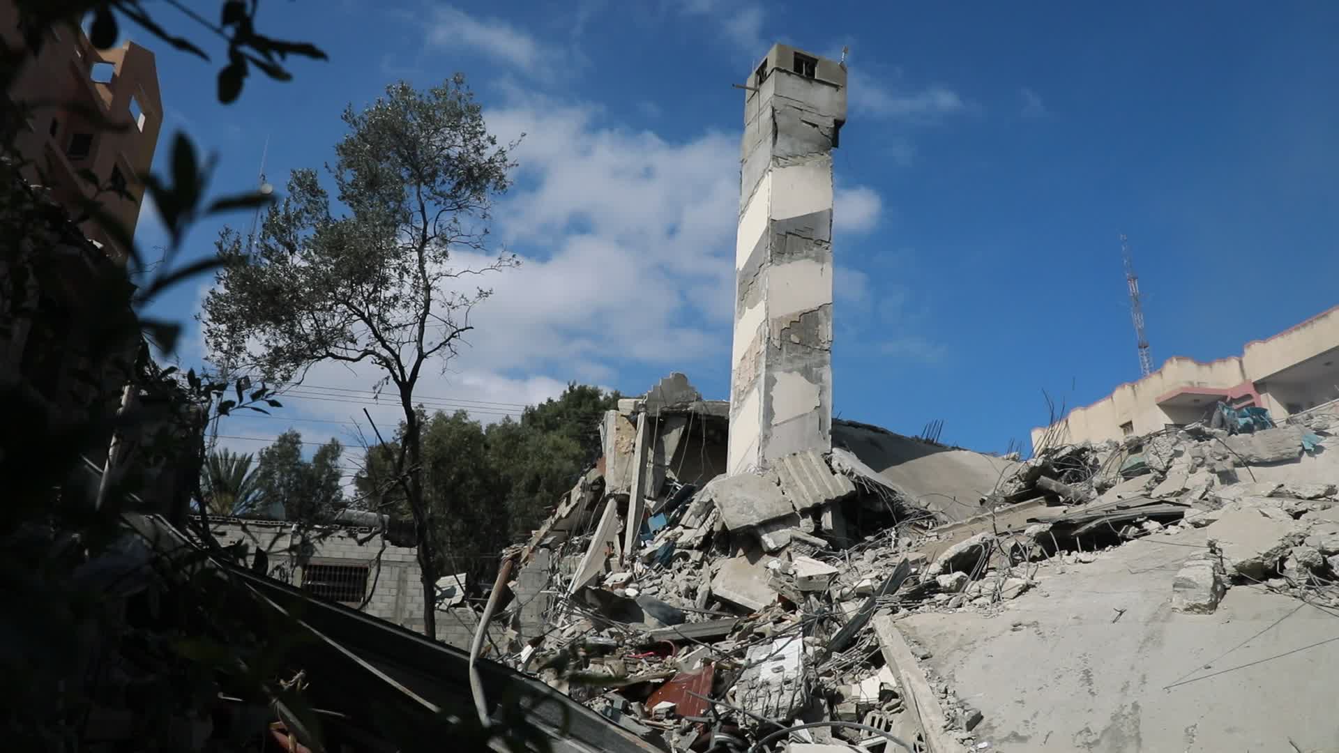 Aftermath of Israeli airstrike in Gaza