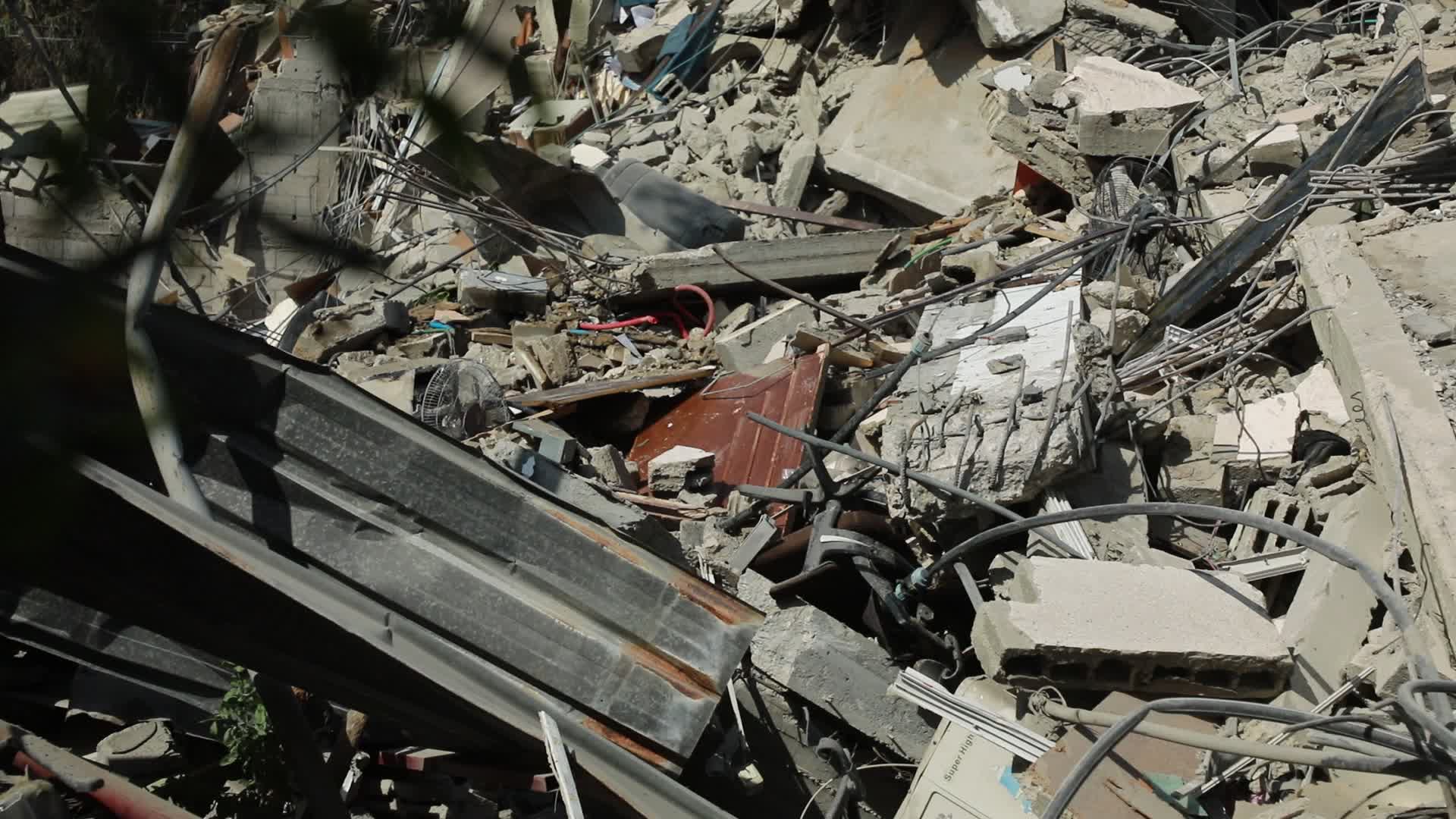 Aftermath of Israeli airstrike in Gaza