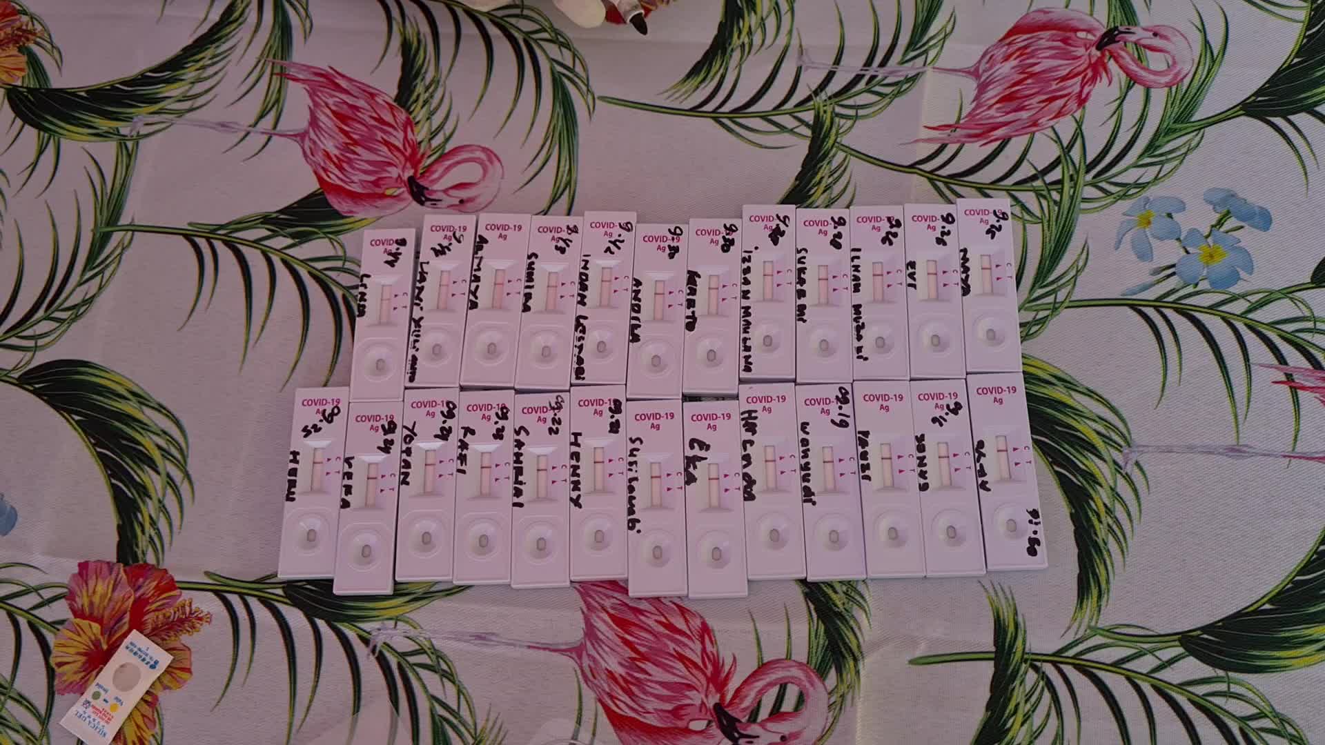 Coronavirus swab test in Pamulang, Indonesia