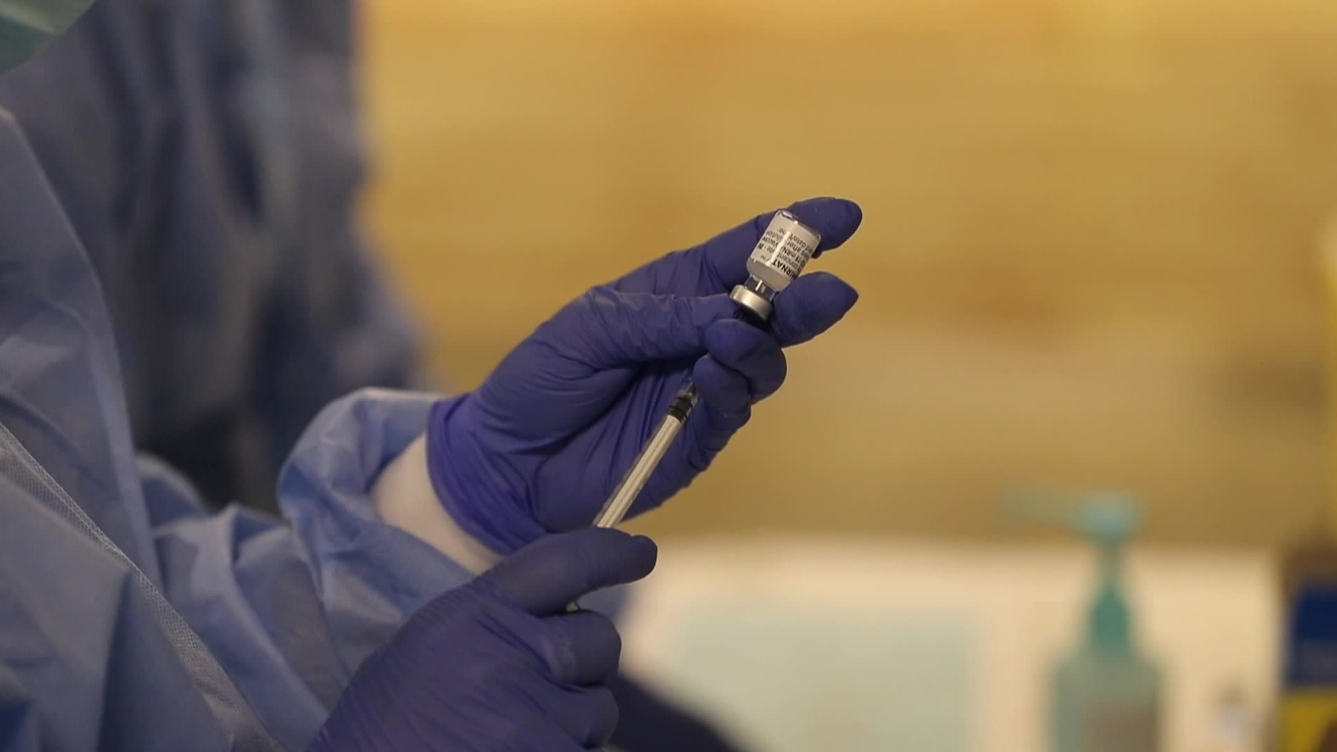 Coronavirus vaccination in Barcelona, Spain