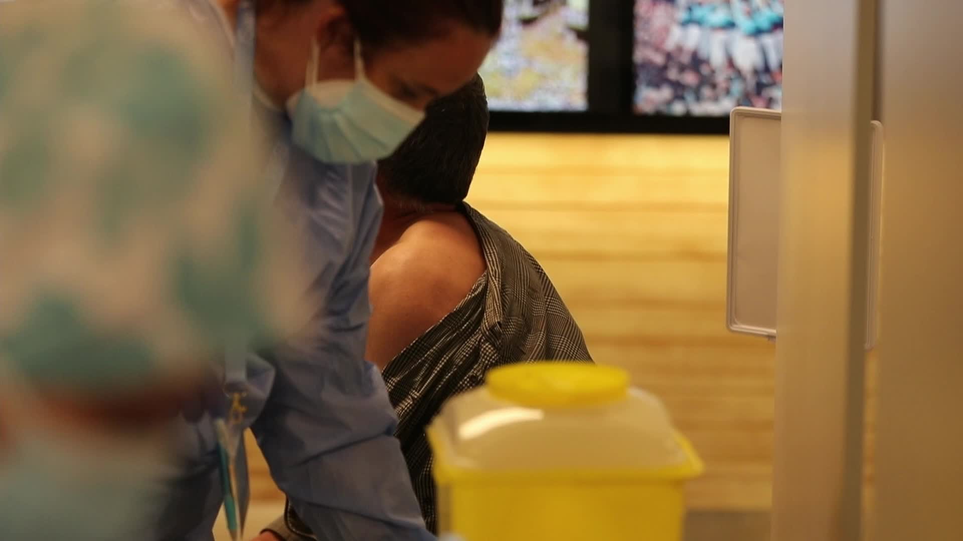 Coronavirus vaccination in Barcelona, Spain