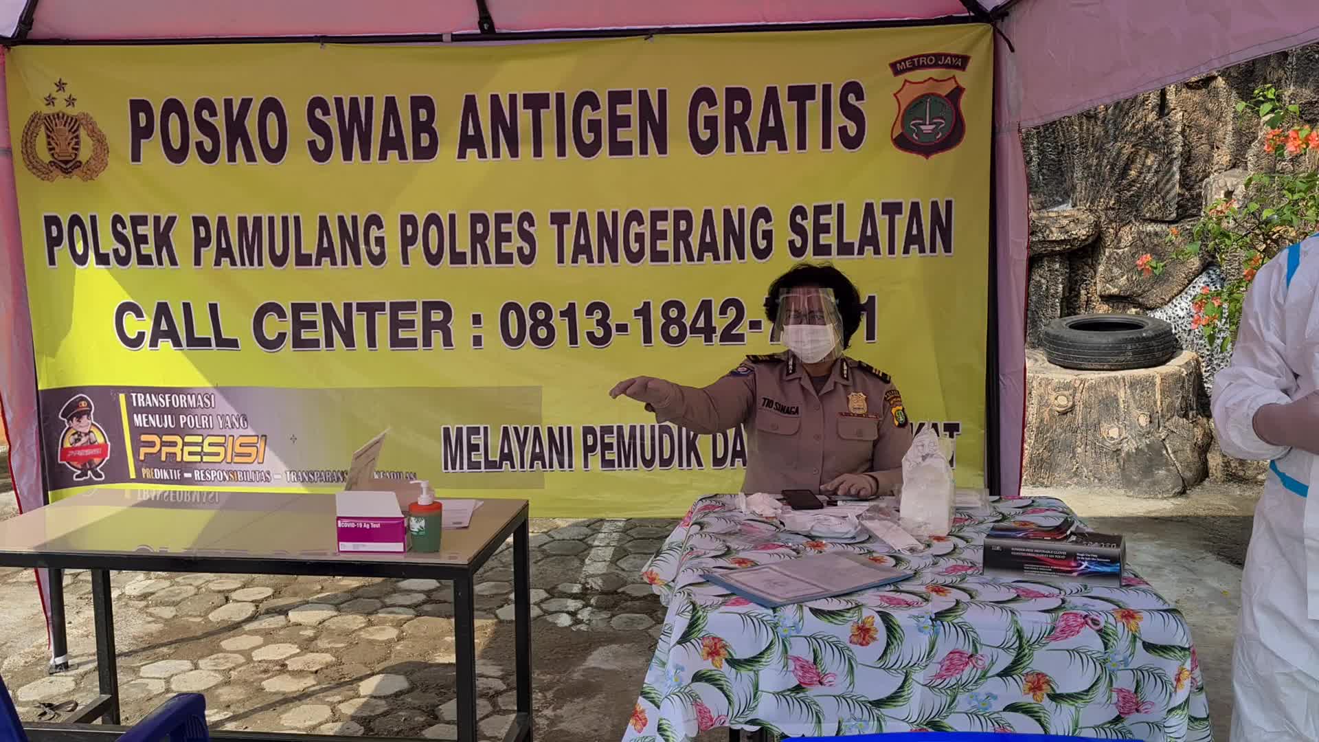 Coronavirus swab test in Pamulang, Indonesia