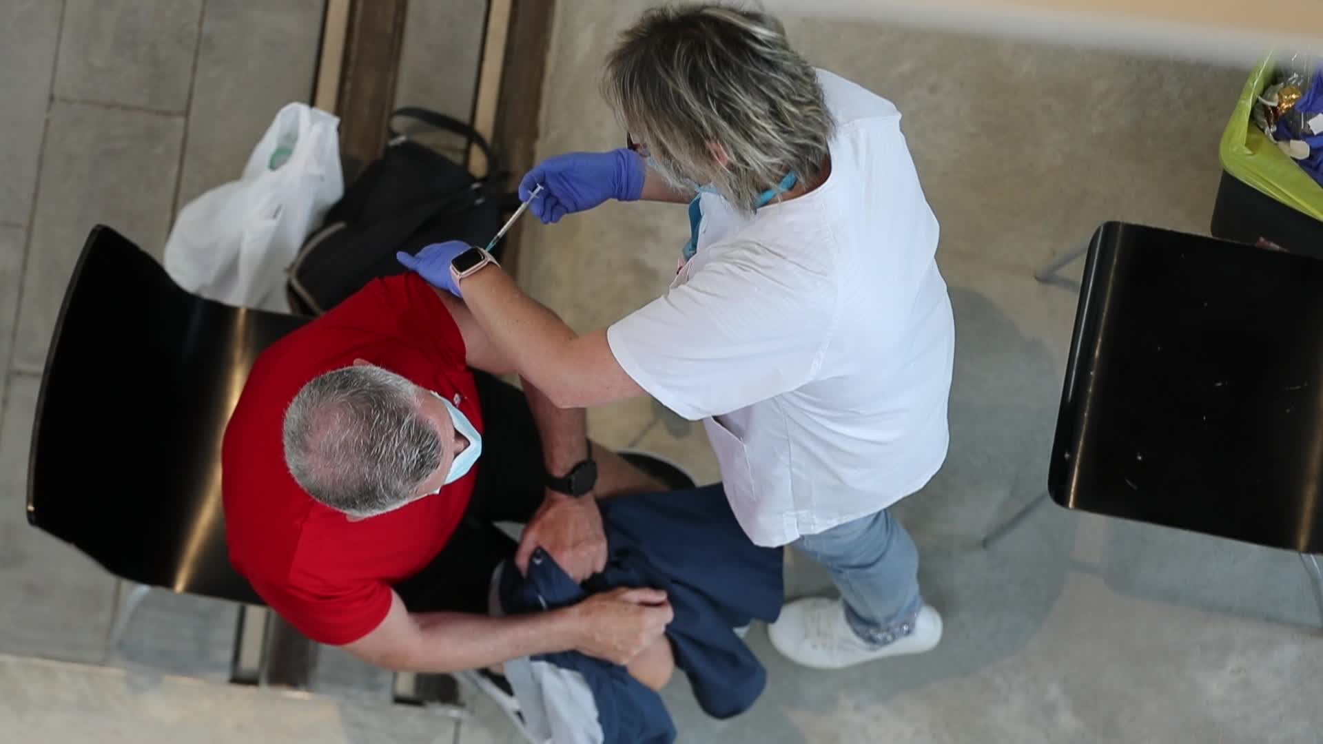 Coronavirus vaccination in Barcelona, Spain
