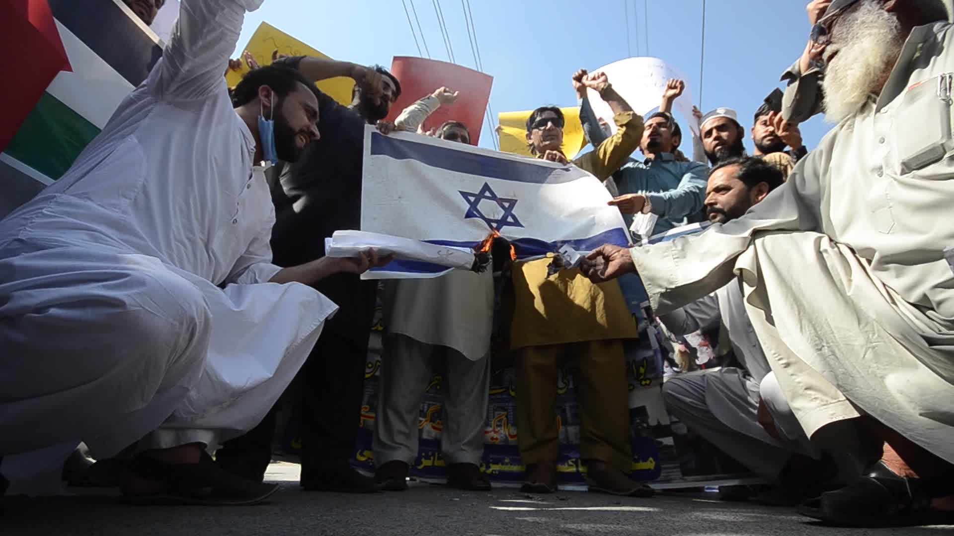 Demonstration in support of Palestine, in Peshawar, Pakistan