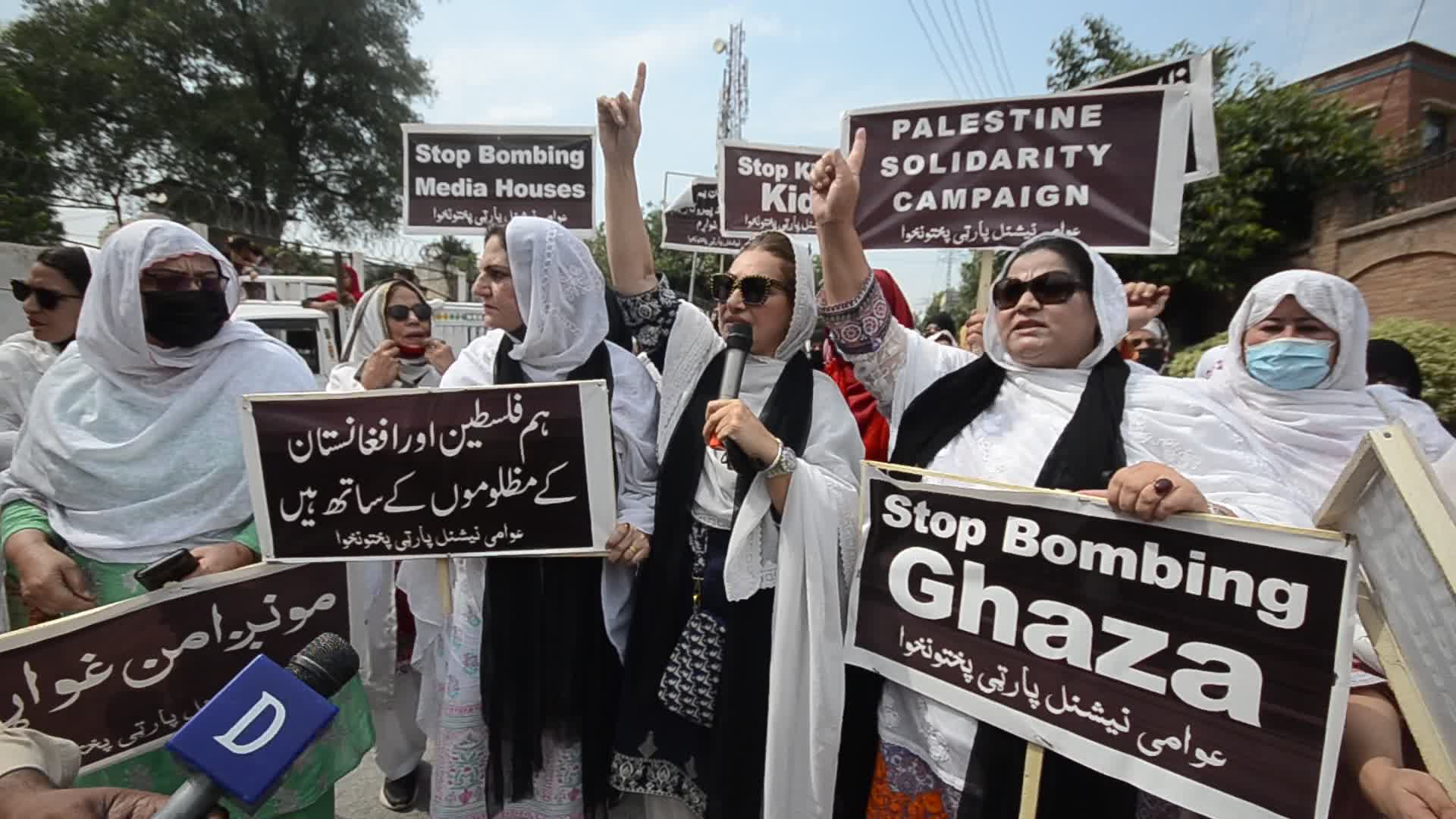 Demonstration in support of Palestine, in Peshawar, Pakistan