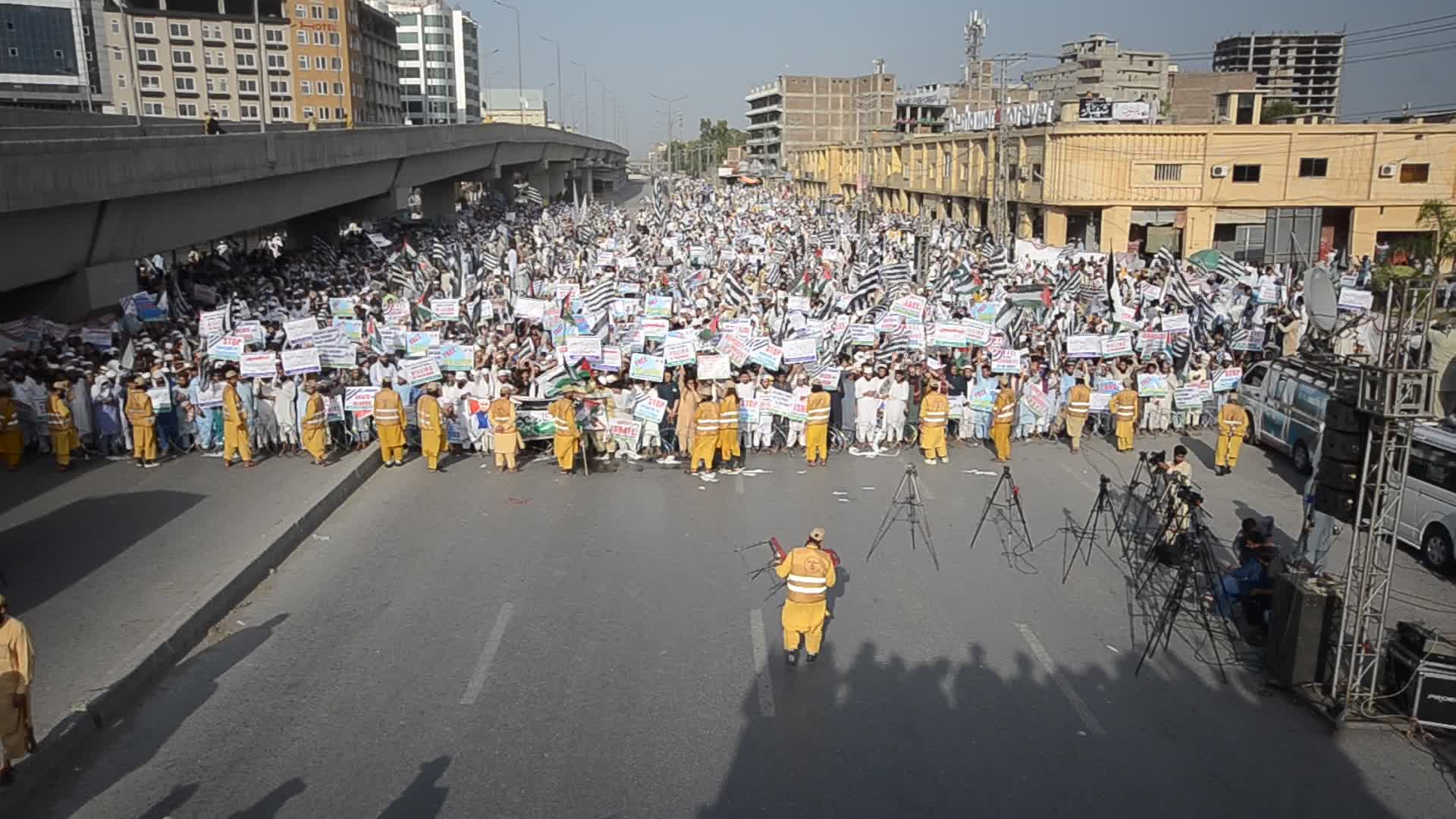 Demonstration in support of Palestine, in Peshawar, Pakistan