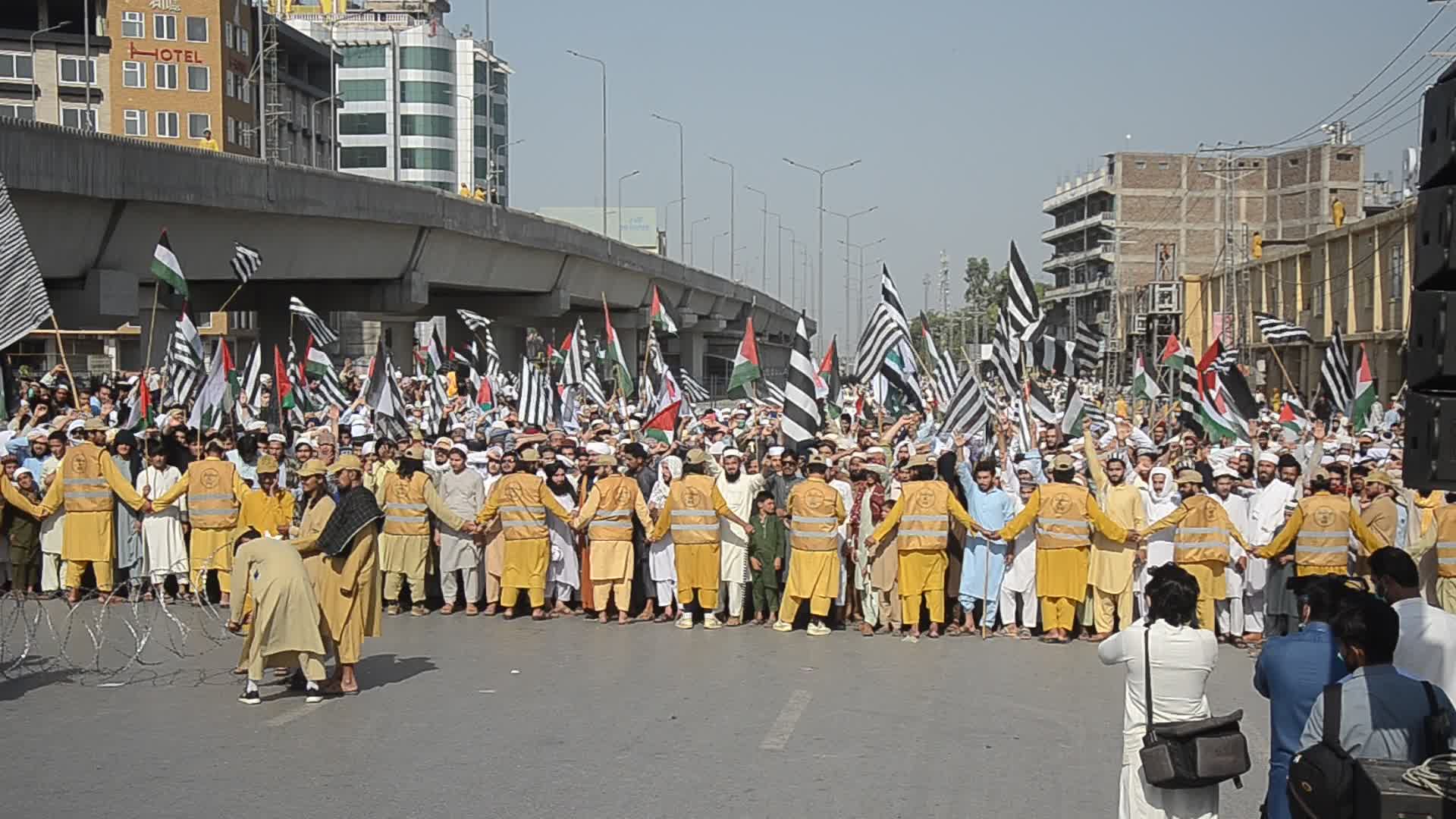 Demonstration in support of Palestine, in Peshawar, Pakistan
