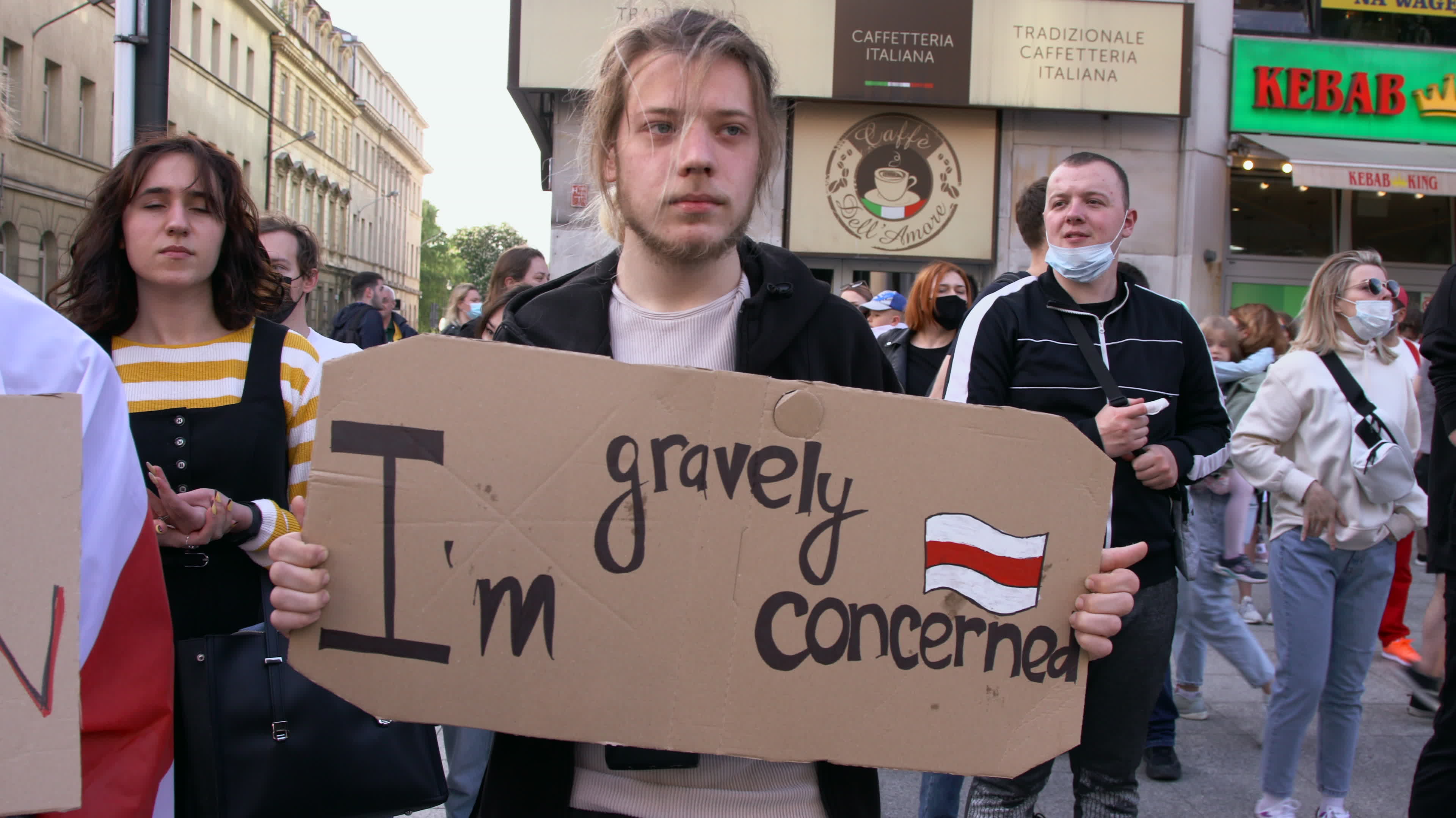 Belaurs Opposition Support Rally in Warsaw
