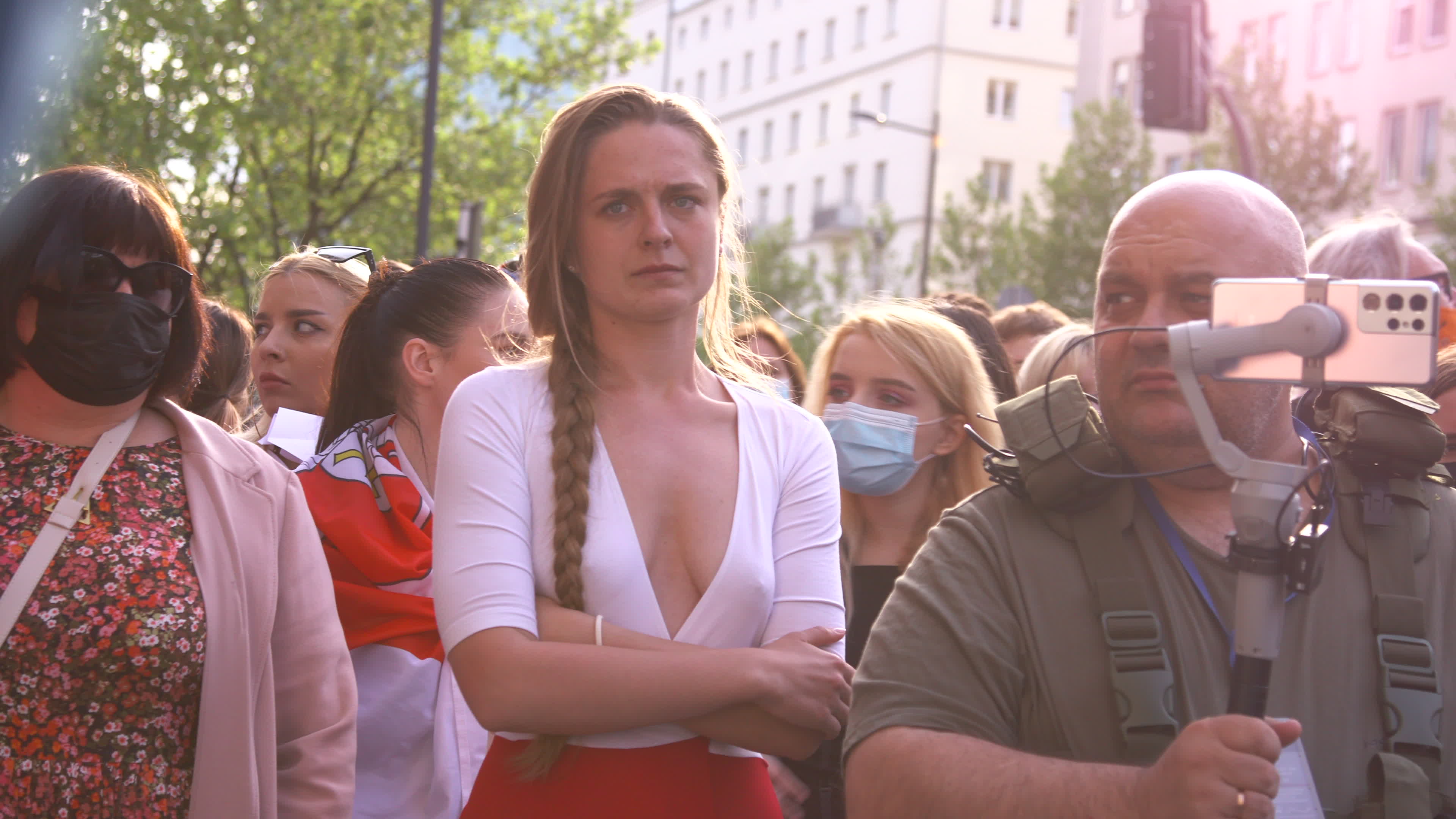 Belaurs Opposition Support Rally in Warsaw