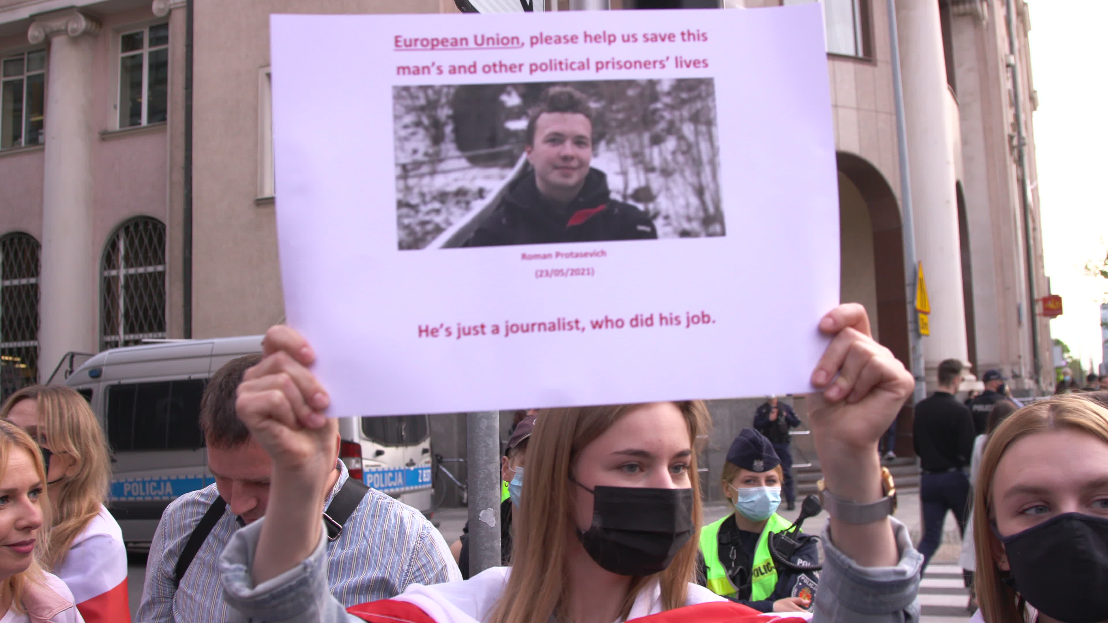 Belaurs Opposition Support Rally in Warsaw