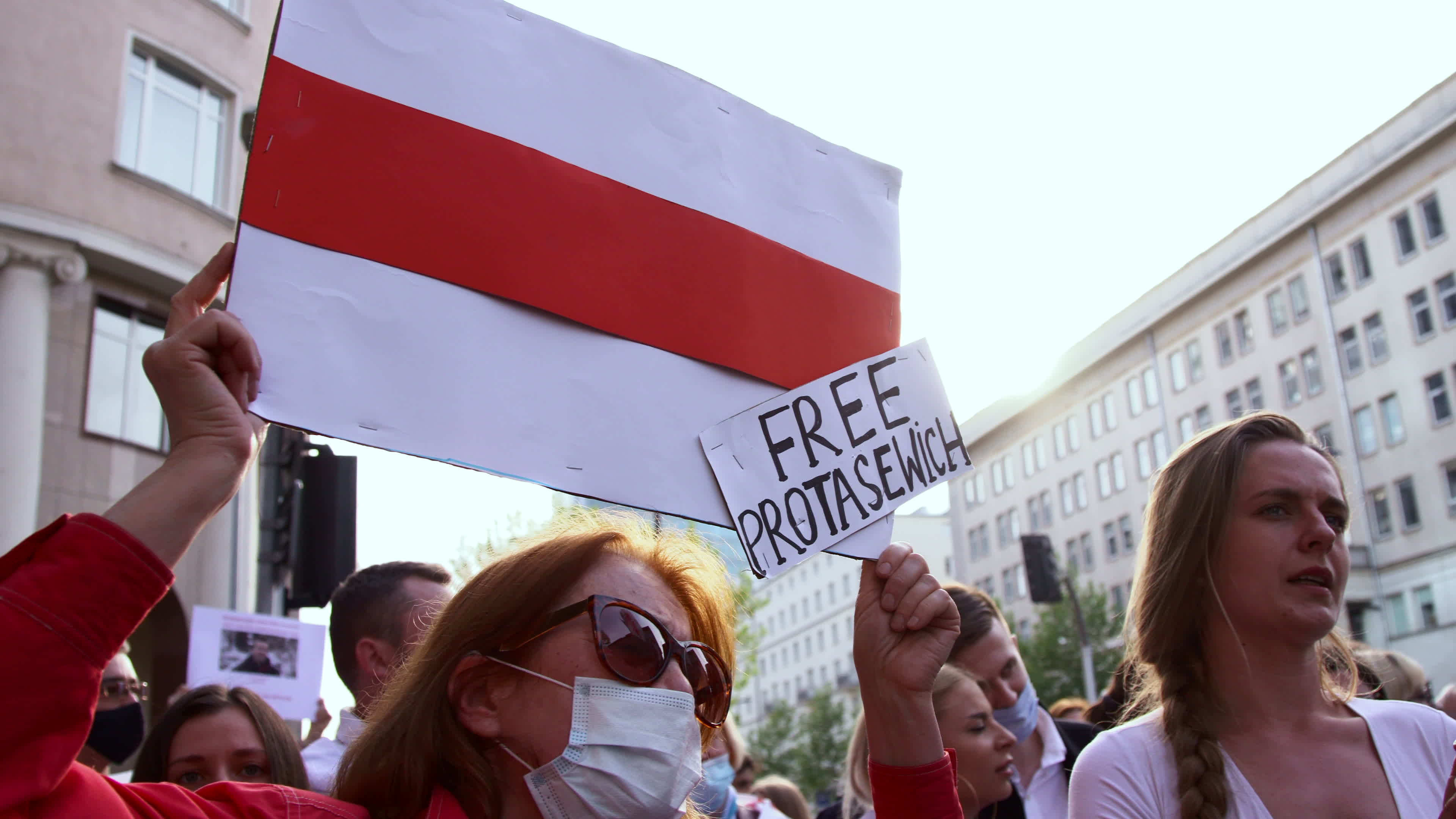Belaurs Opposition Support Rally in Warsaw
