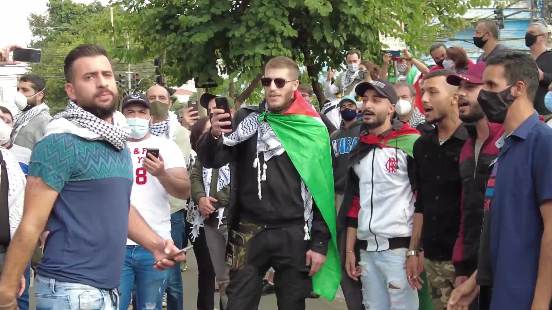 Free Palestine rally in Sao Paulo, Brazil