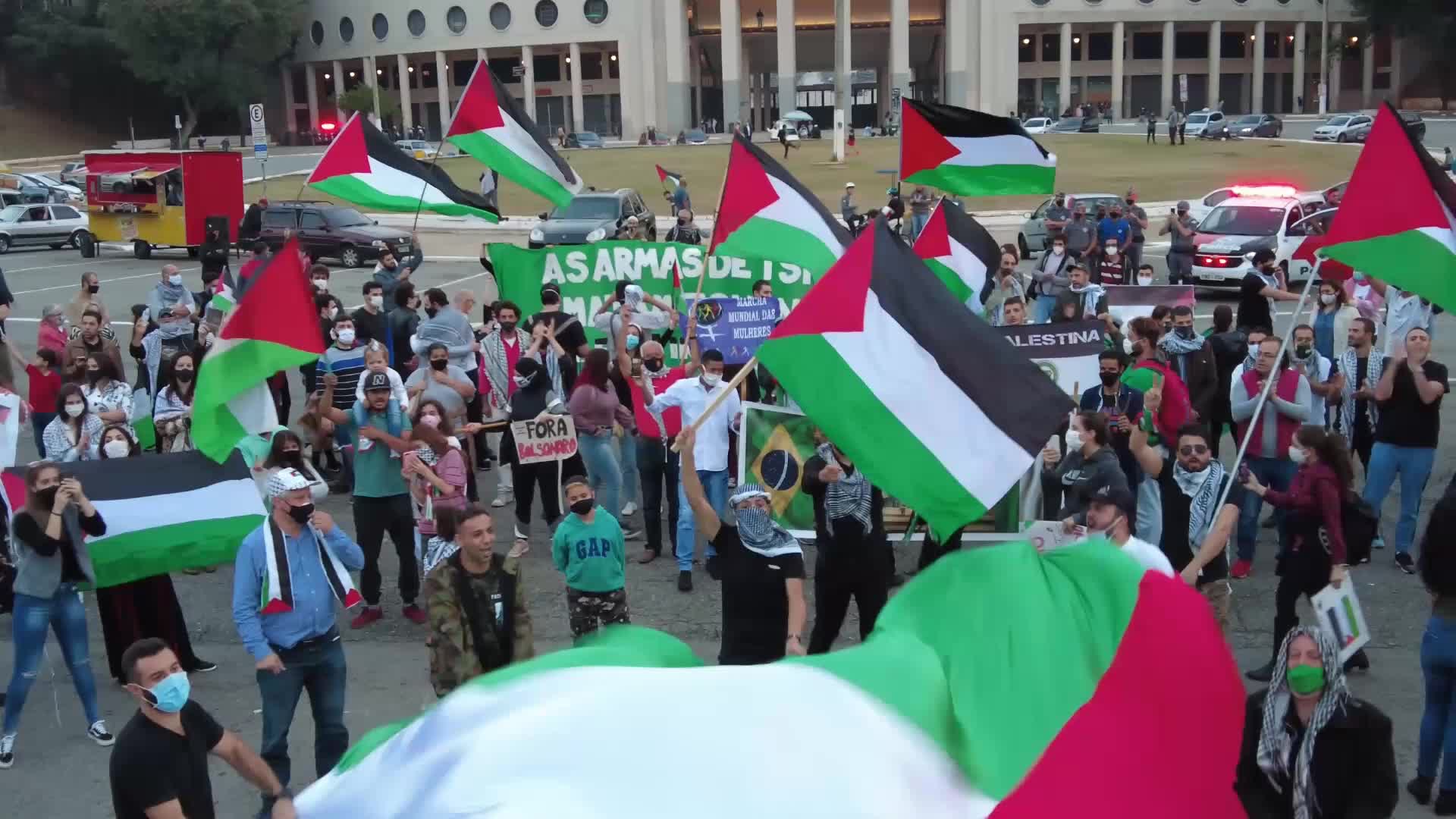 Free Palestine rally in Sao Paulo, Brazil