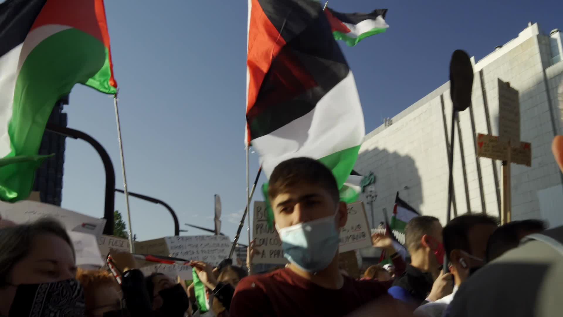 Rally in Barcelona in support of Palestine