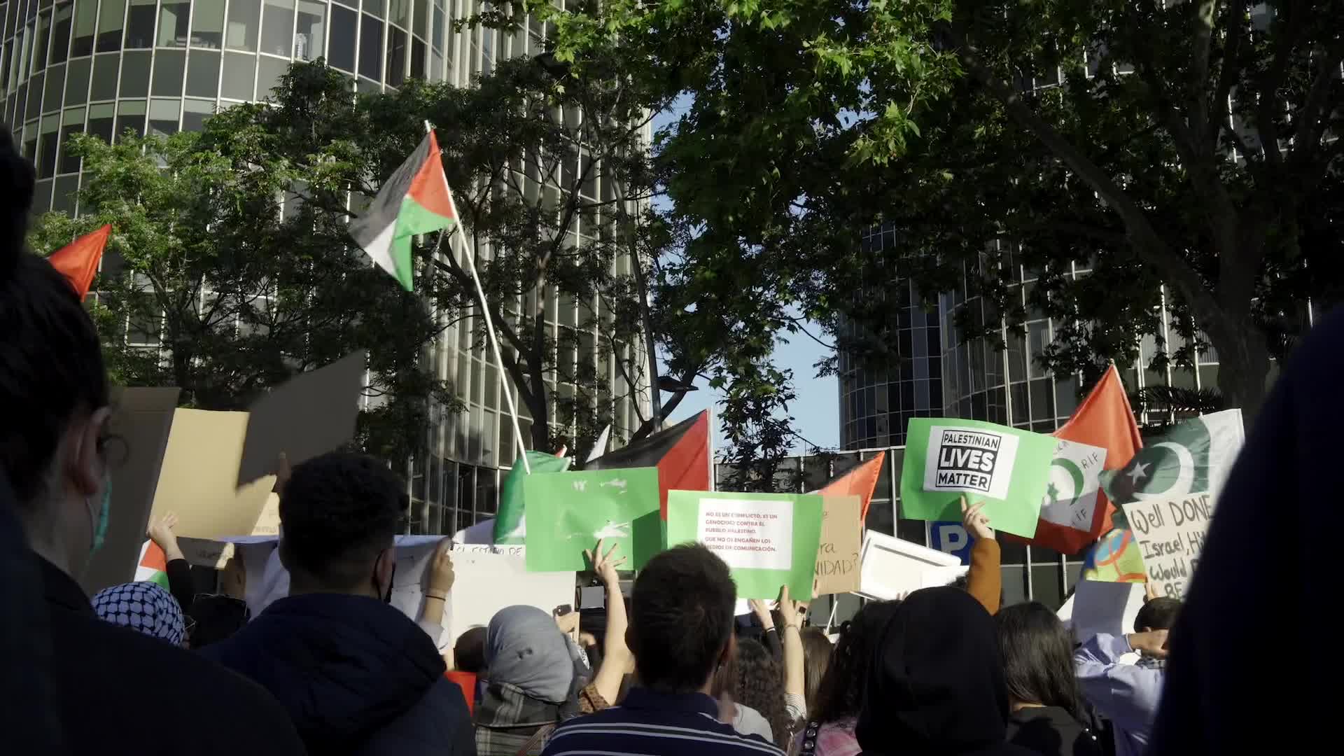 Rally in Barcelona in support of Palestine