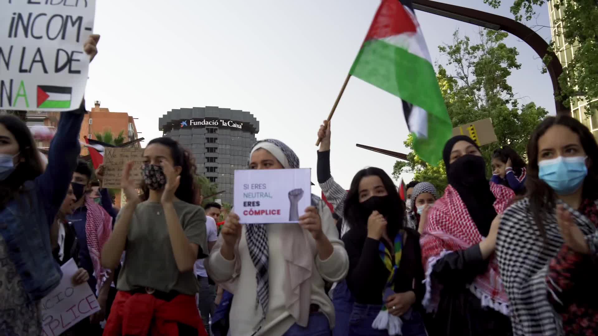 Rally in Barcelona in support of Palestine