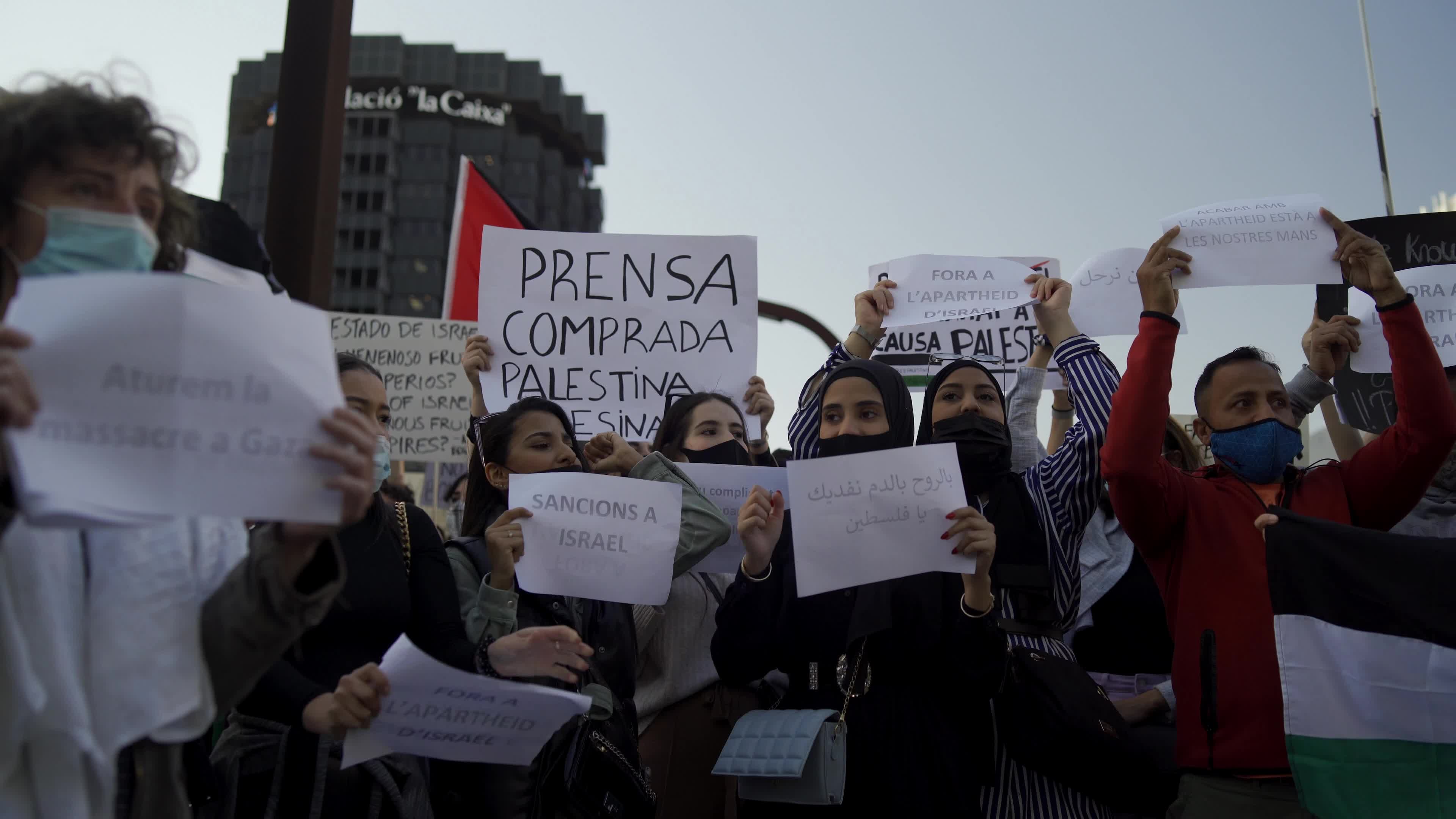 Rally in Barcelona in support of Palestine