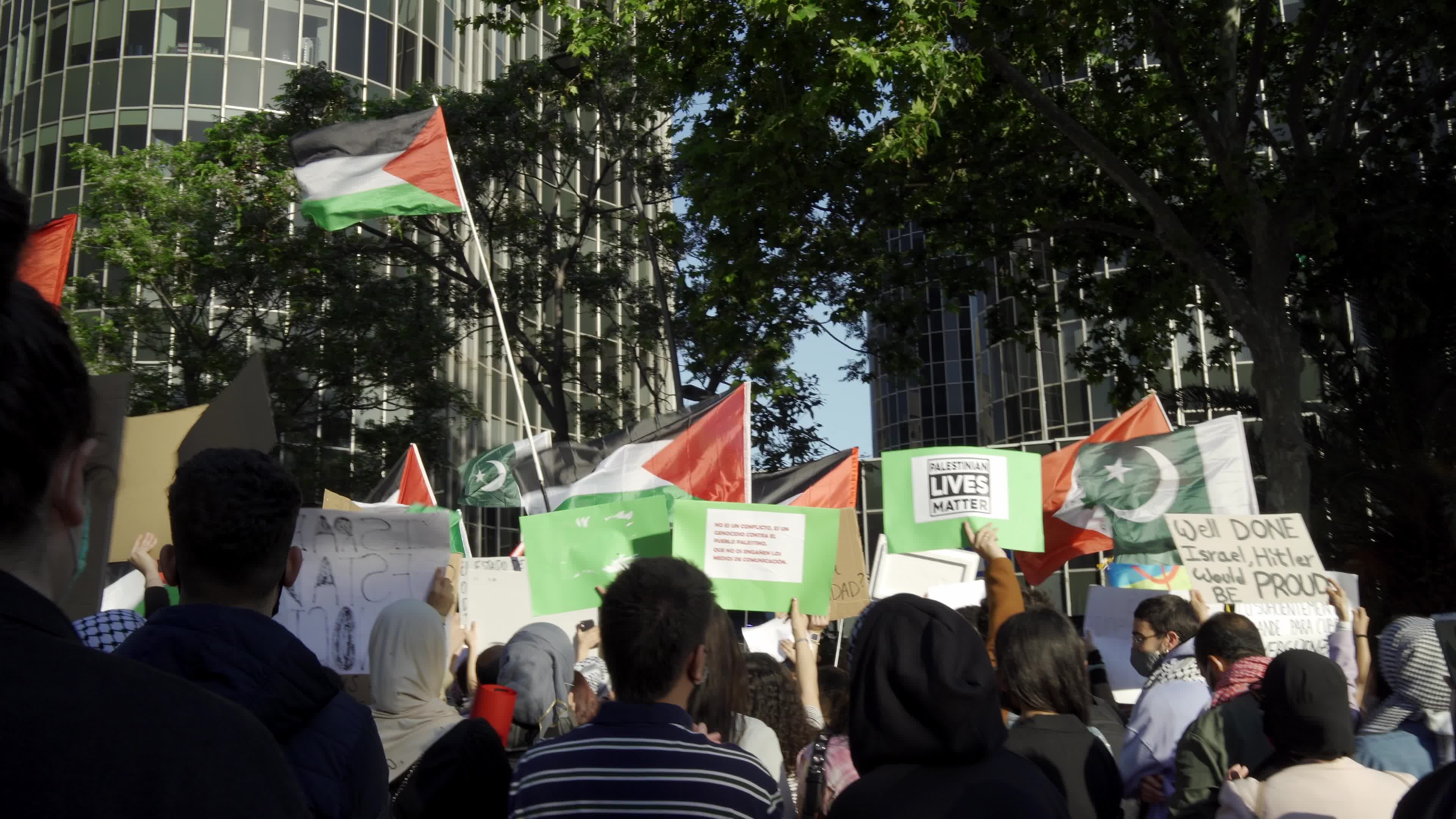 Rally in Barcelona in support of Palestine