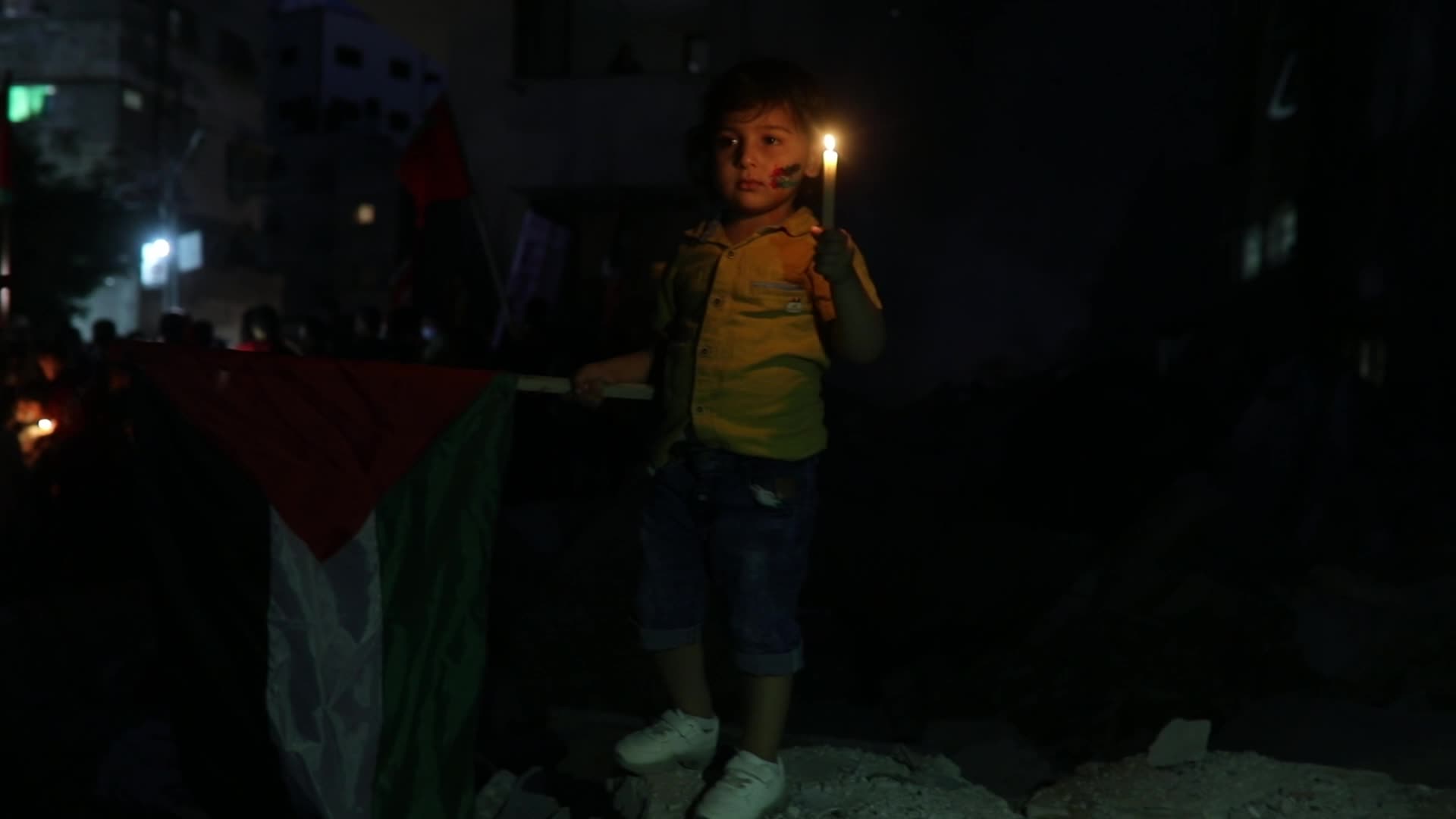 Candlelight rally in Gaza