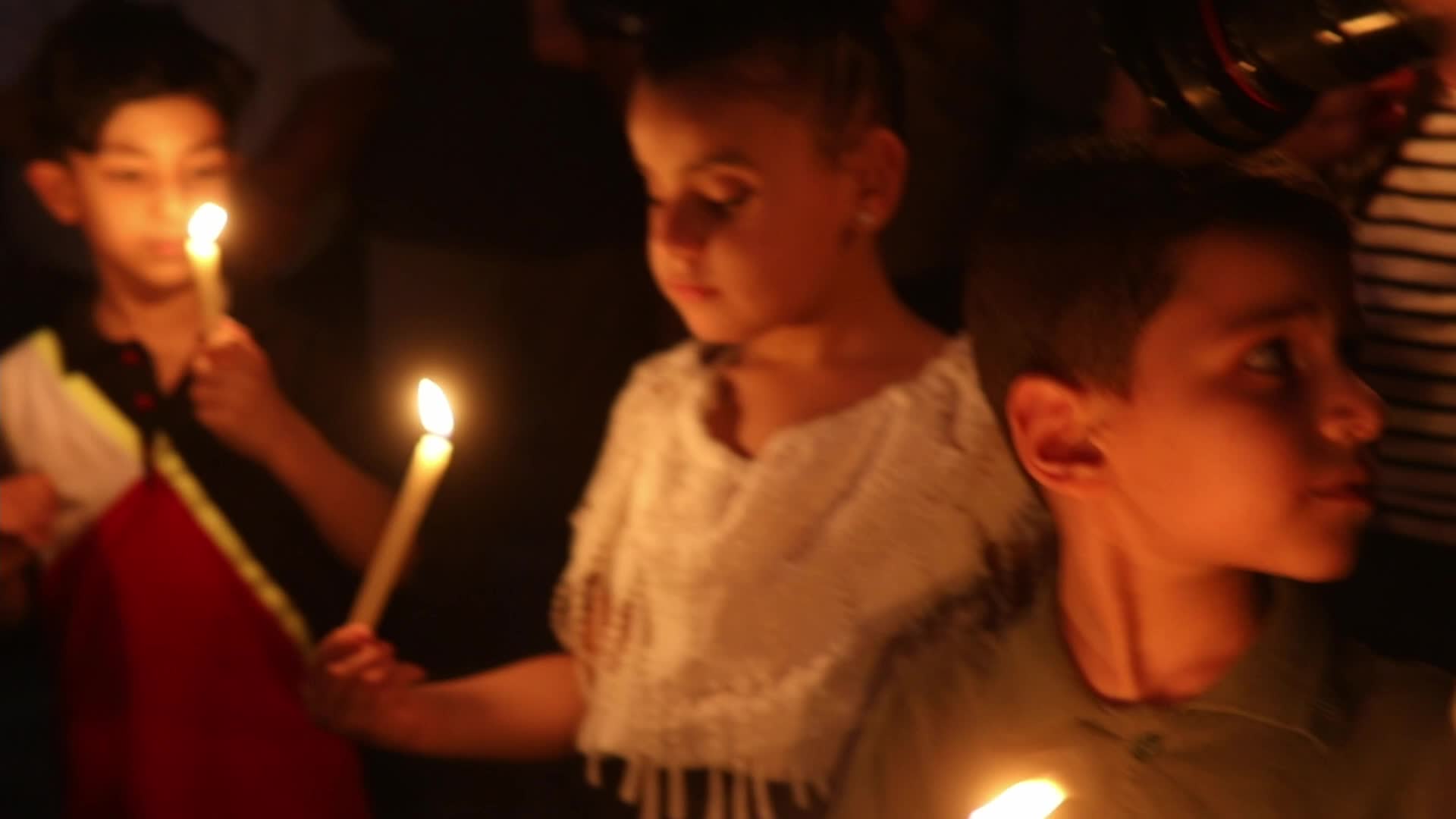 Candlelight rally in Gaza