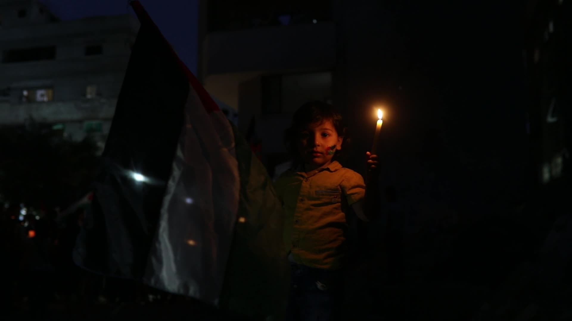Candlelight rally in Gaza