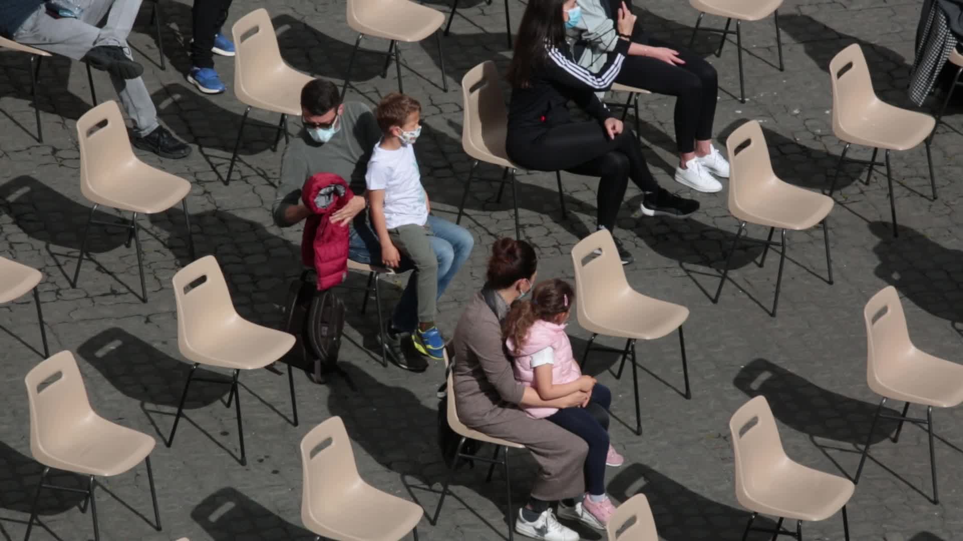 General audience of Pope Francis with the presence of small group of faithful