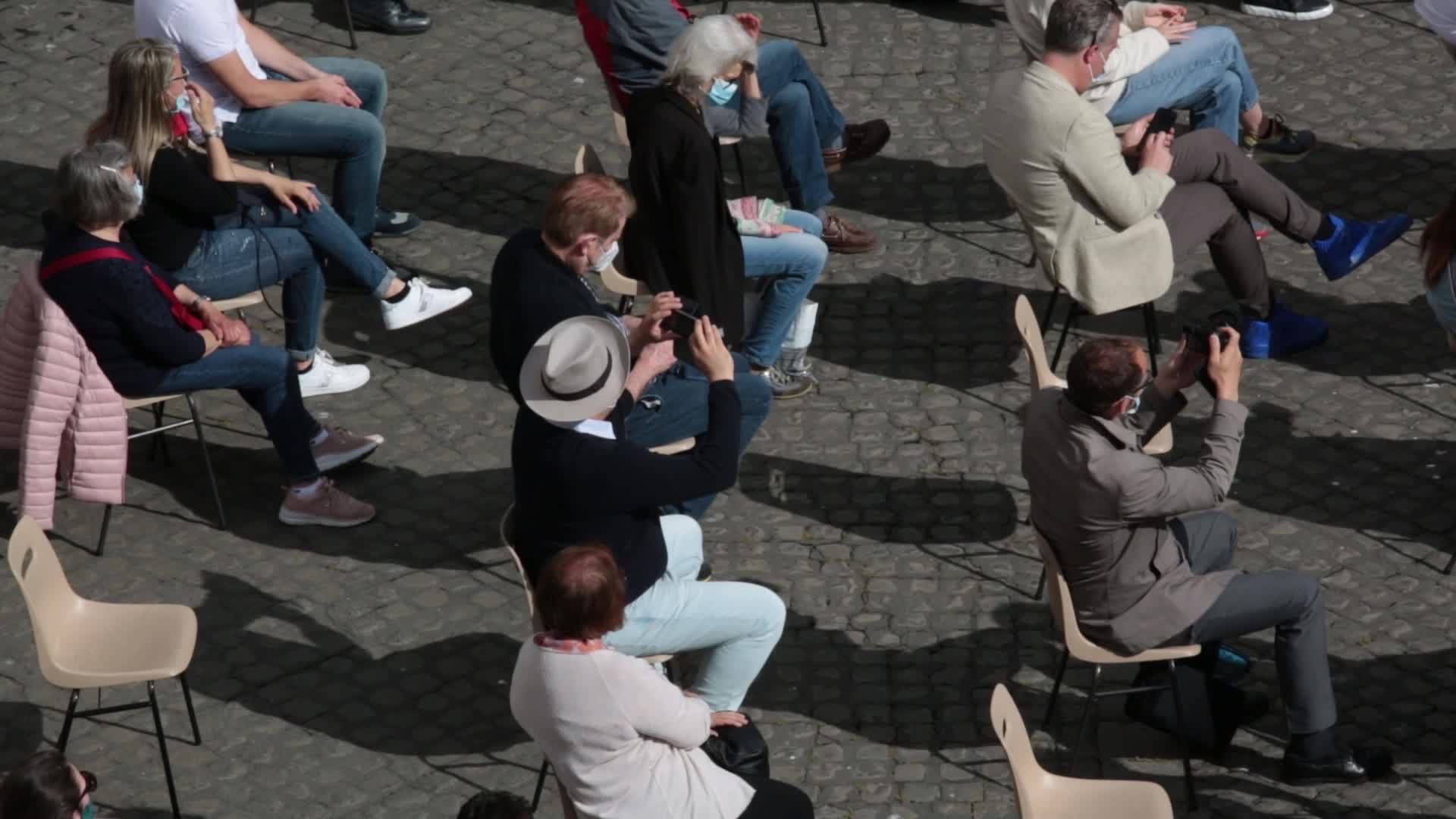 General audience of Pope Francis with the presence of small group of faithful