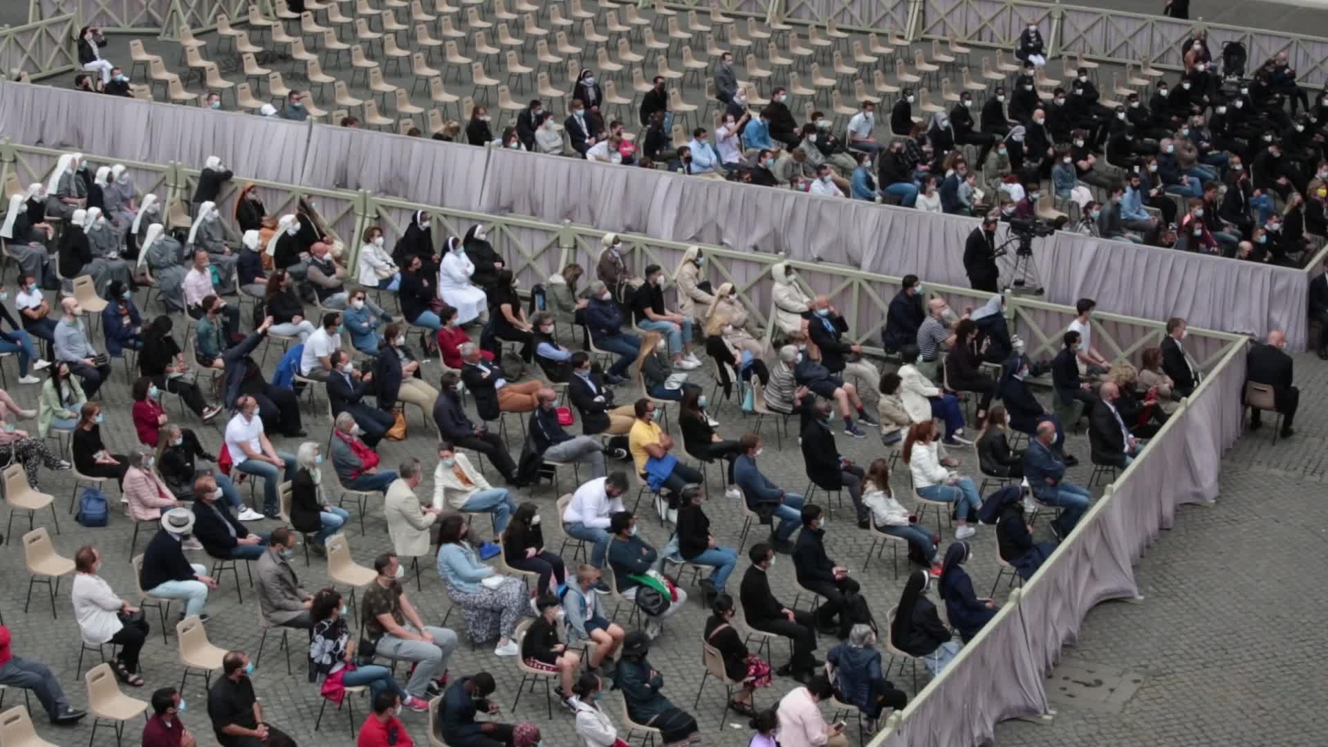 General audience of Pope Francis with the presence of small group of faithful