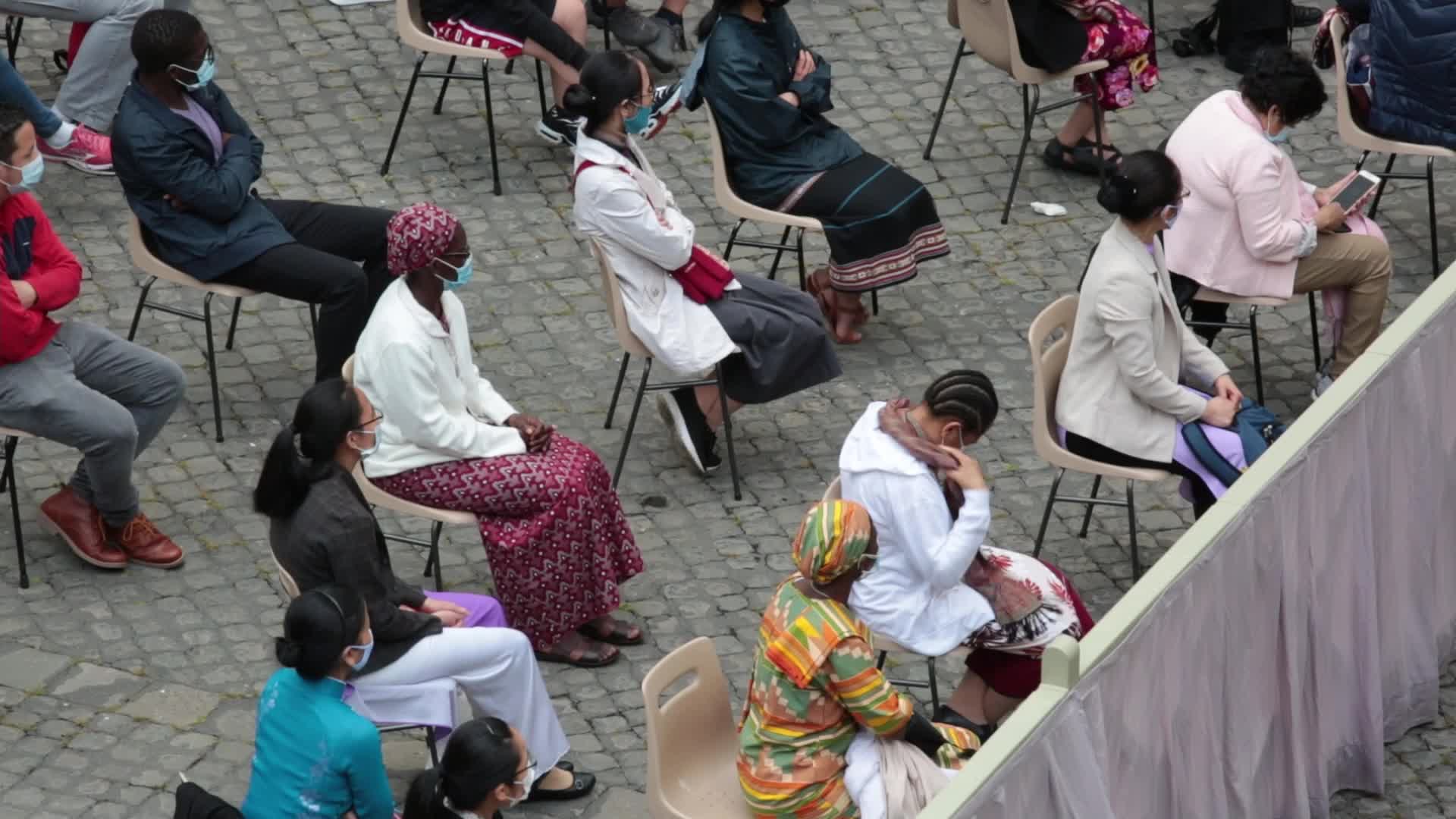 General audience of Pope Francis with the presence of small group of faithful