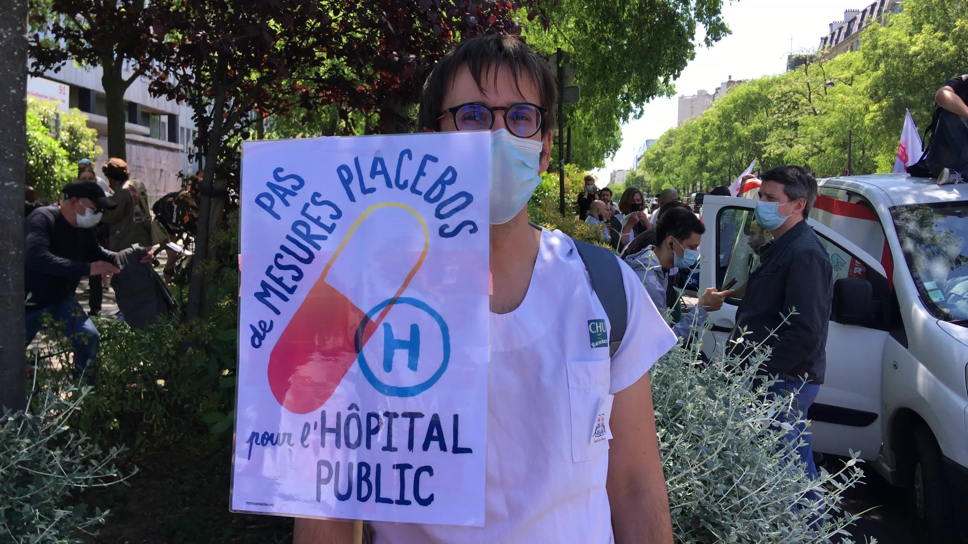 Demonstration of Health Workers in Paris