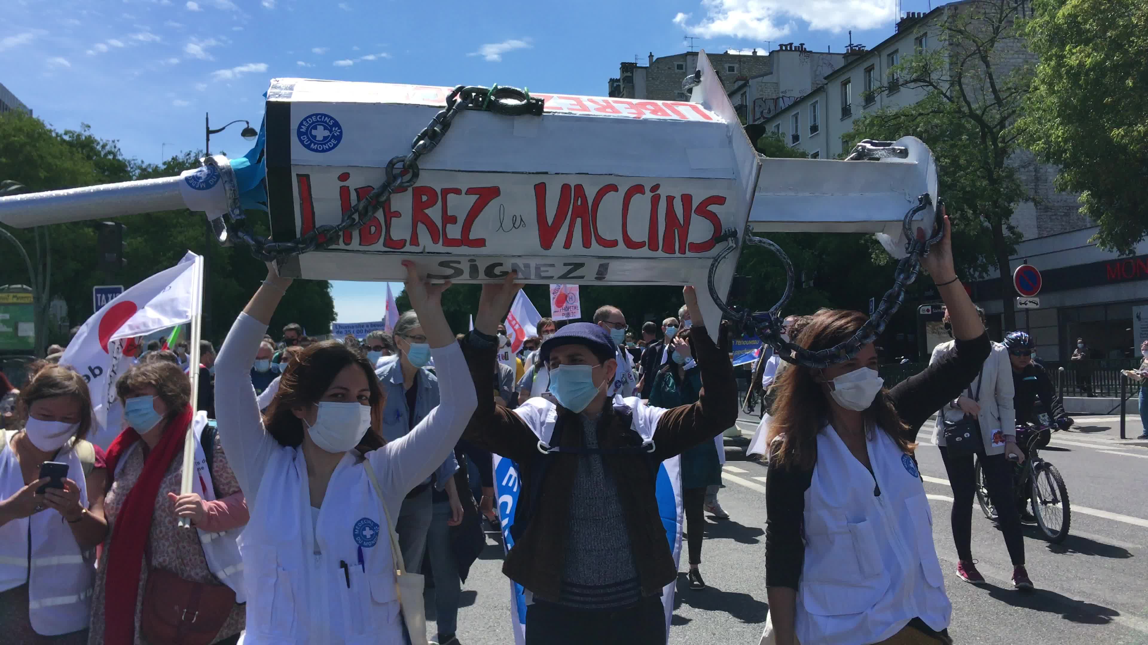 Demonstration of Health Workers in Paris
