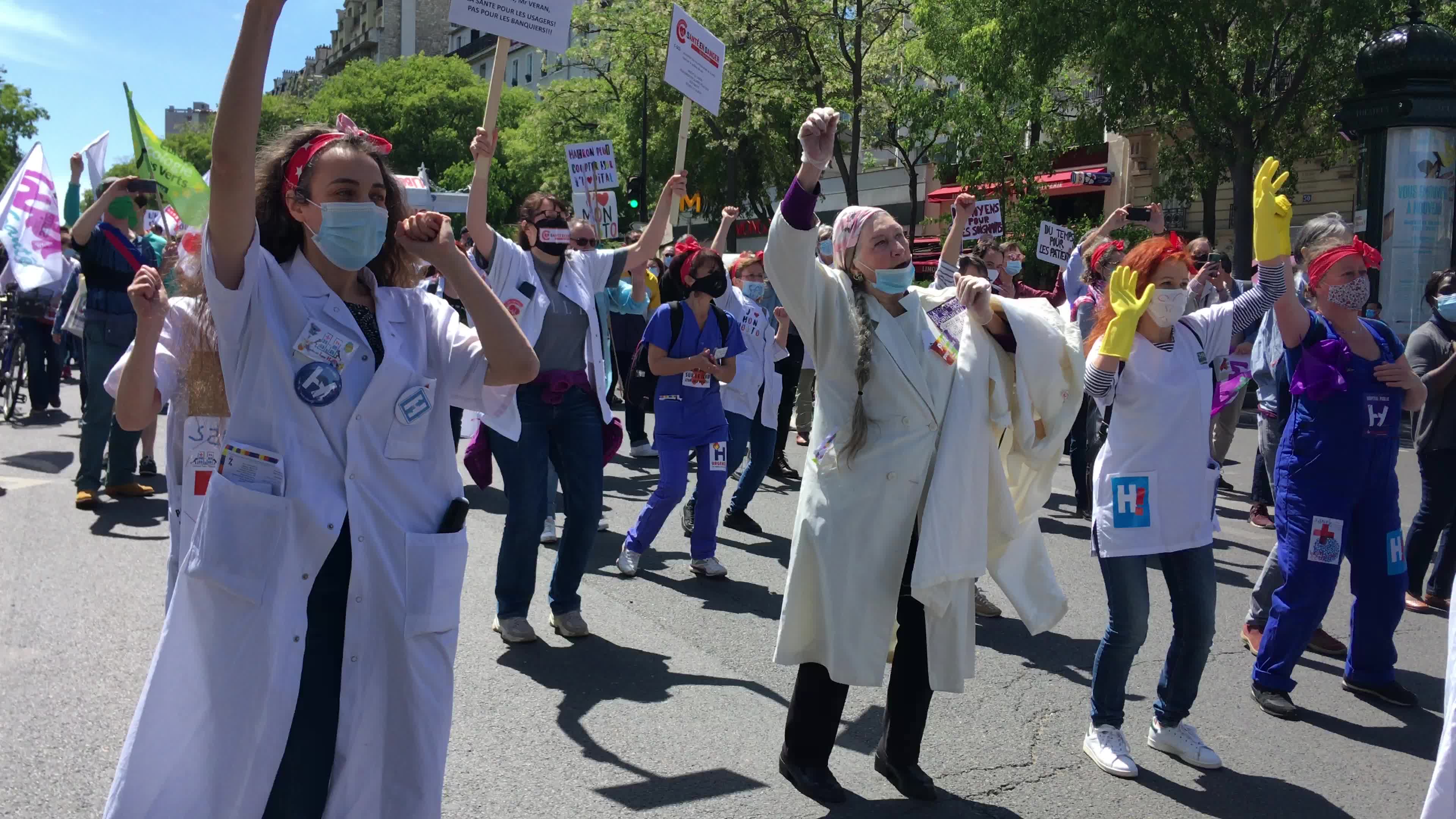 Demonstration of Health Workers in Paris