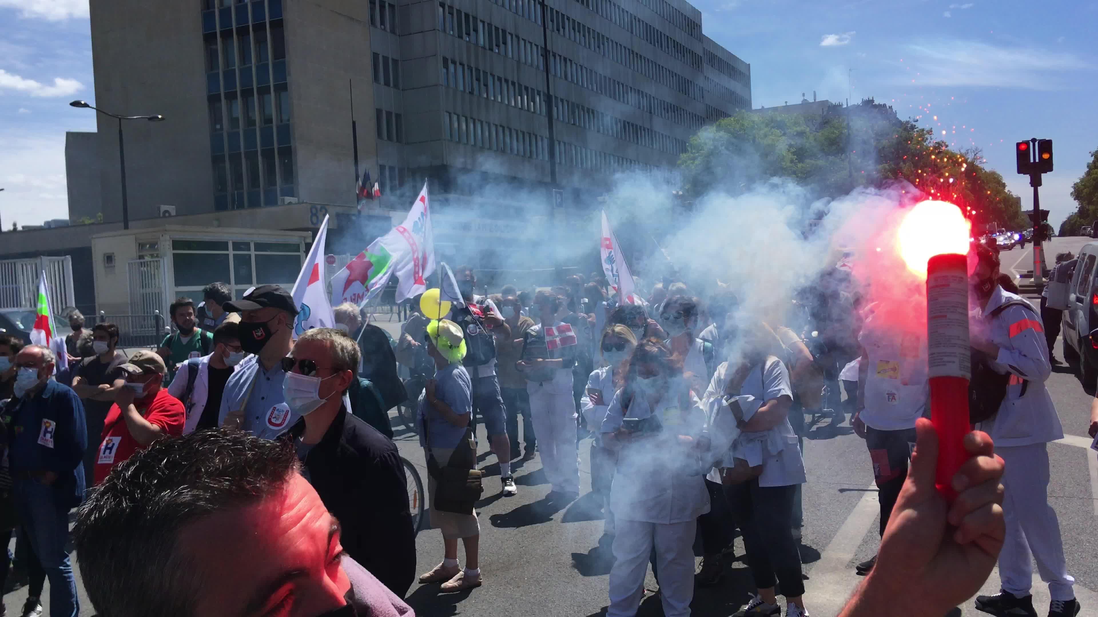 Demonstration of Health Workers in Paris