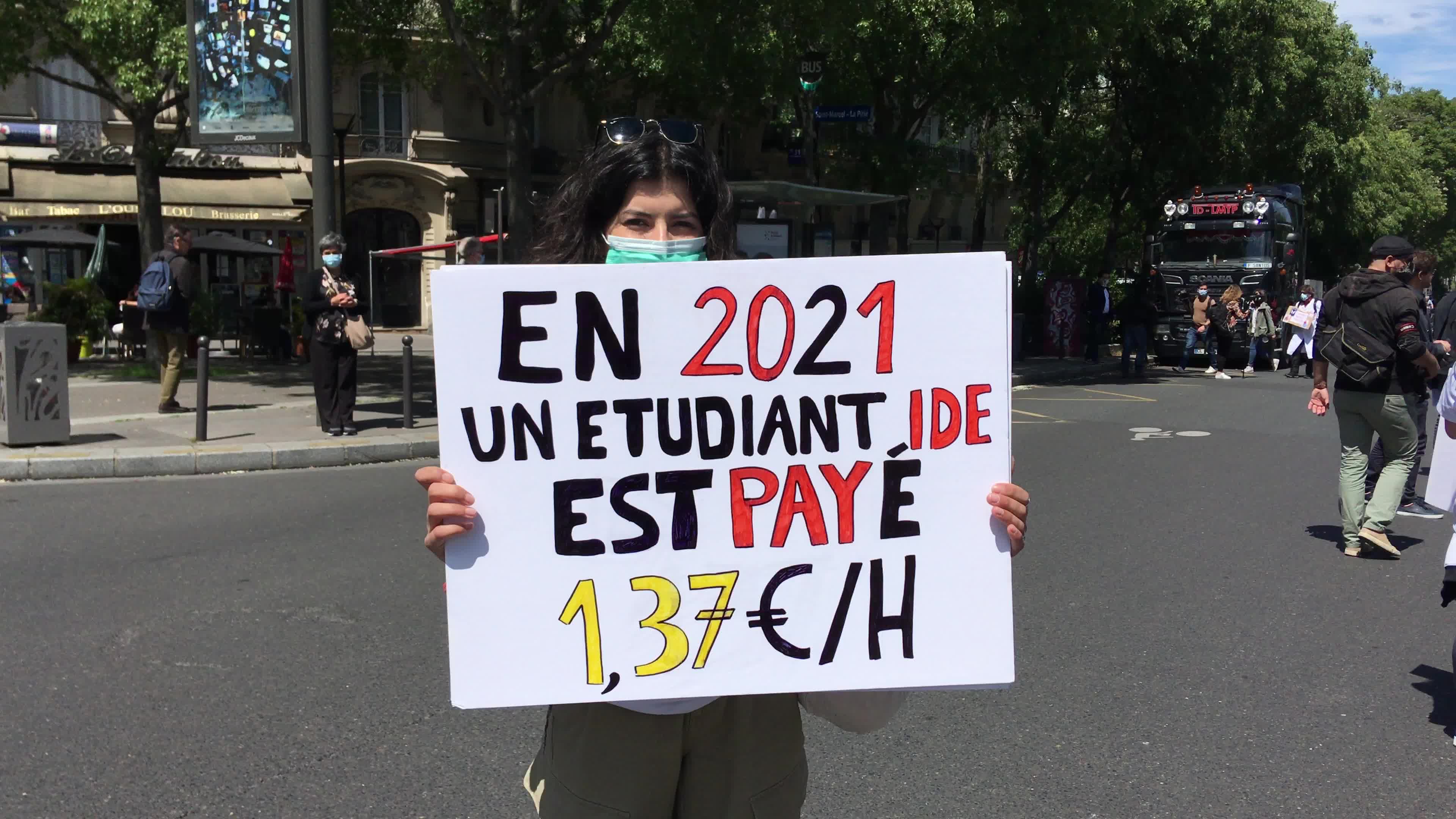 Demonstration of Health Workers in Paris