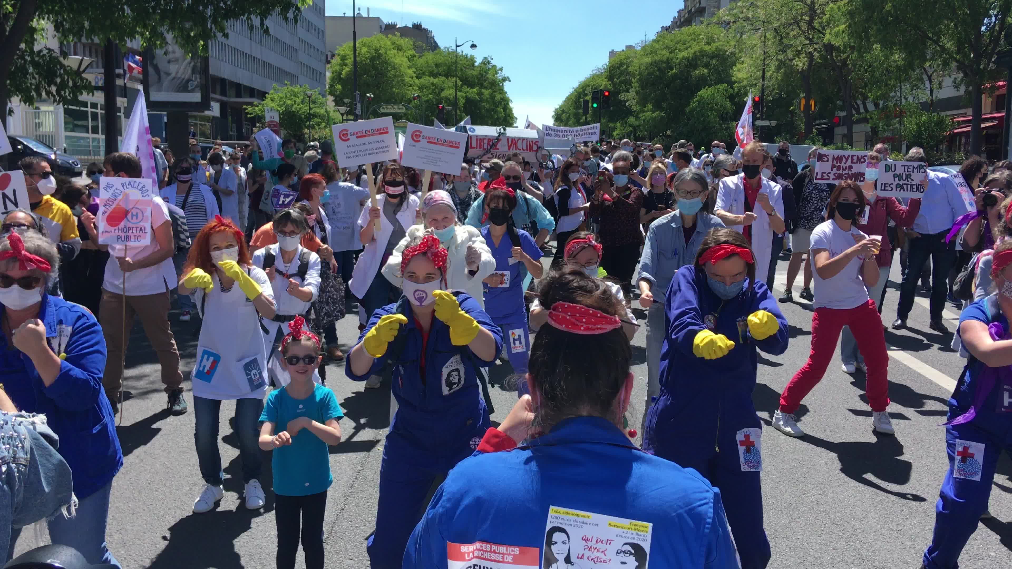 Demonstration of Health Workers in Paris