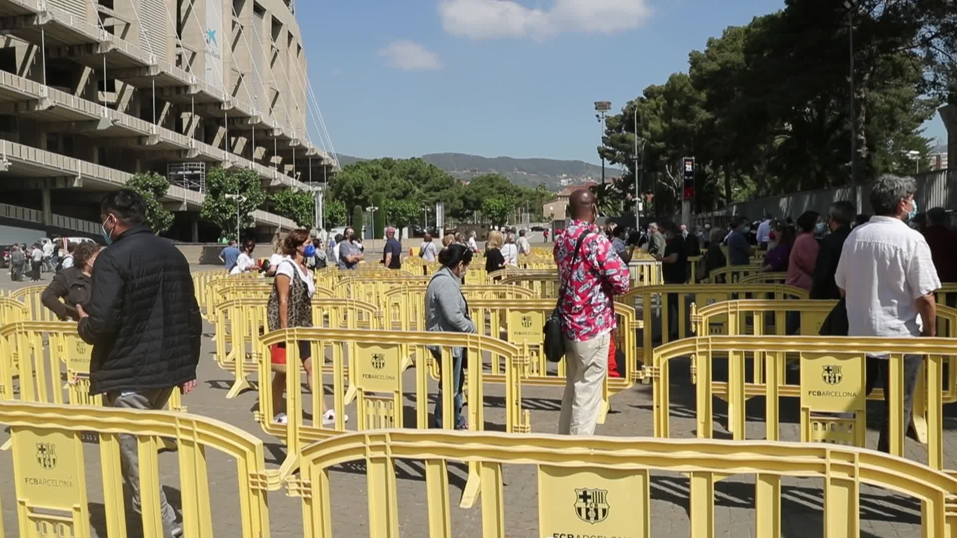 Camp Nou Opens As A Vaccination Point Against Covid-19