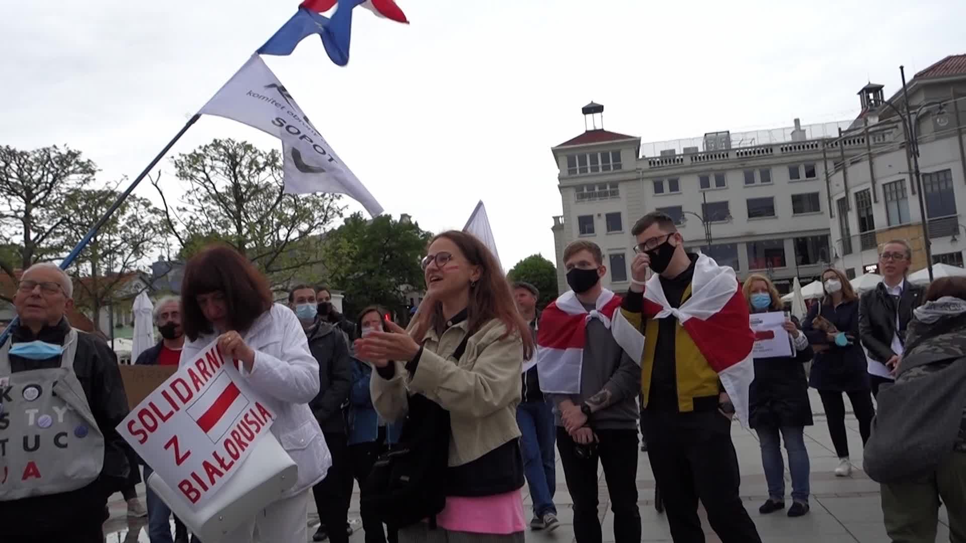 Scream For Belarus Rally In Sopot, Poland