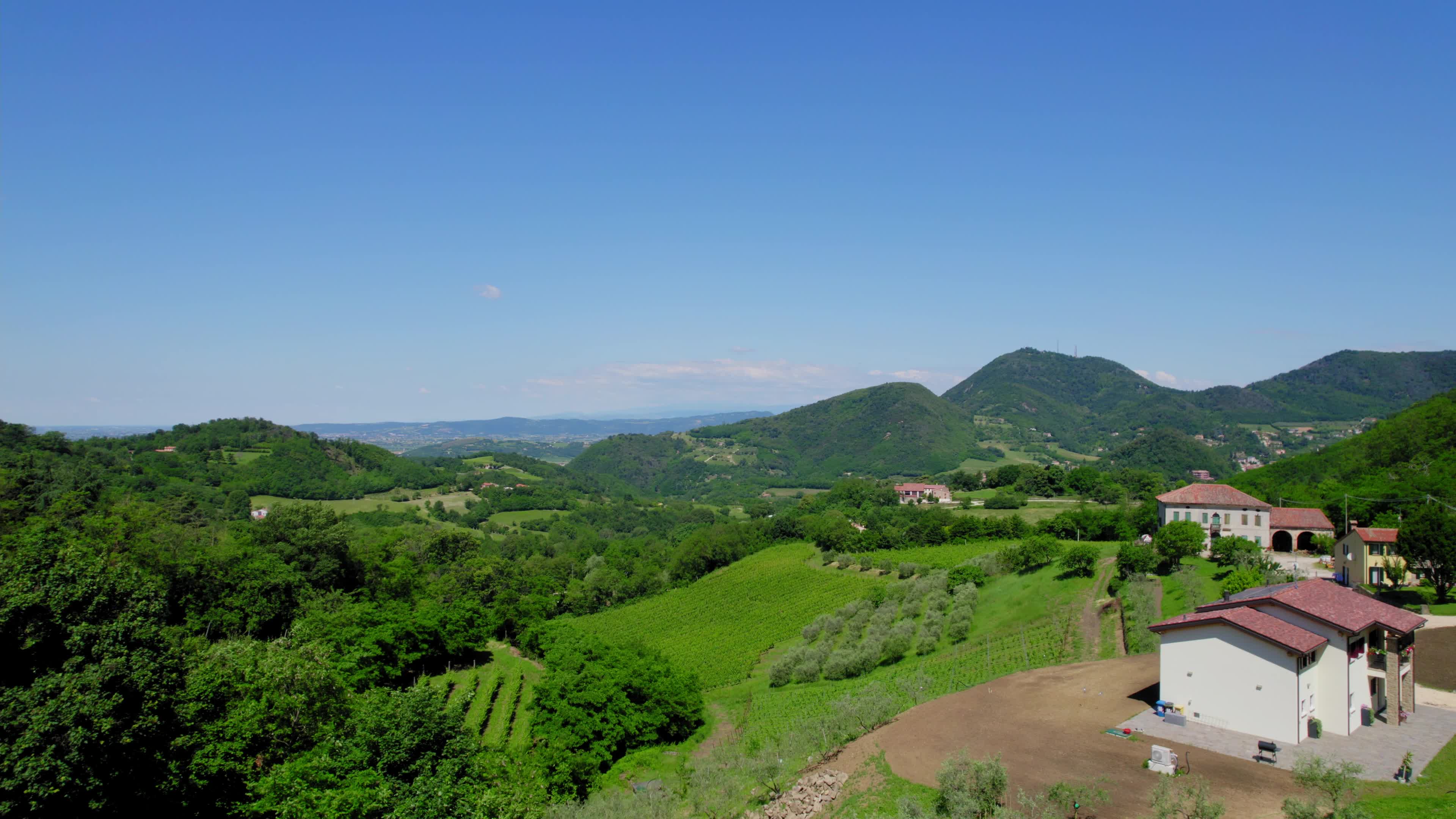 Drone View Of Euganean Hills, Italy