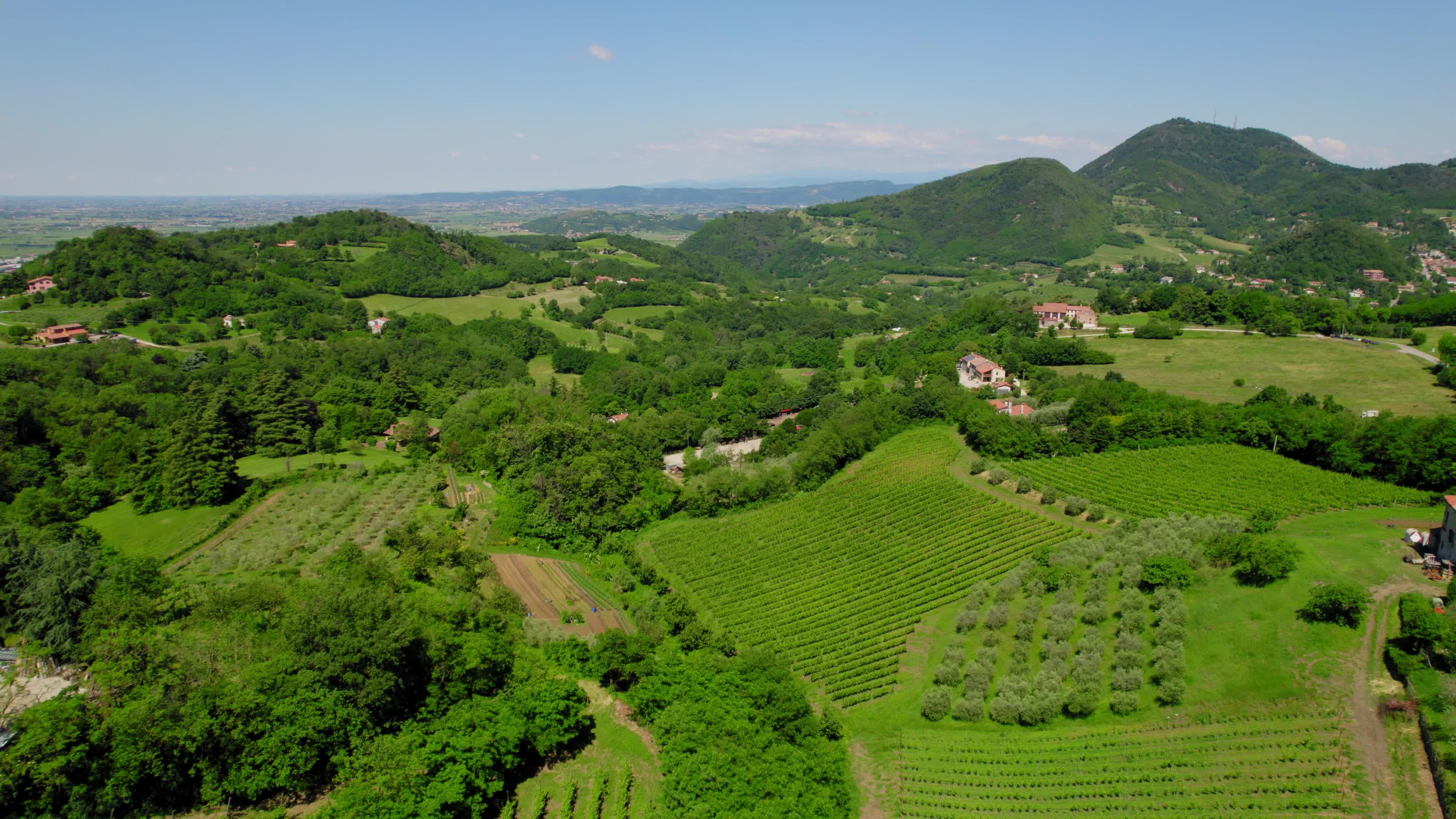 Drone View Of Euganean Hills, Italy