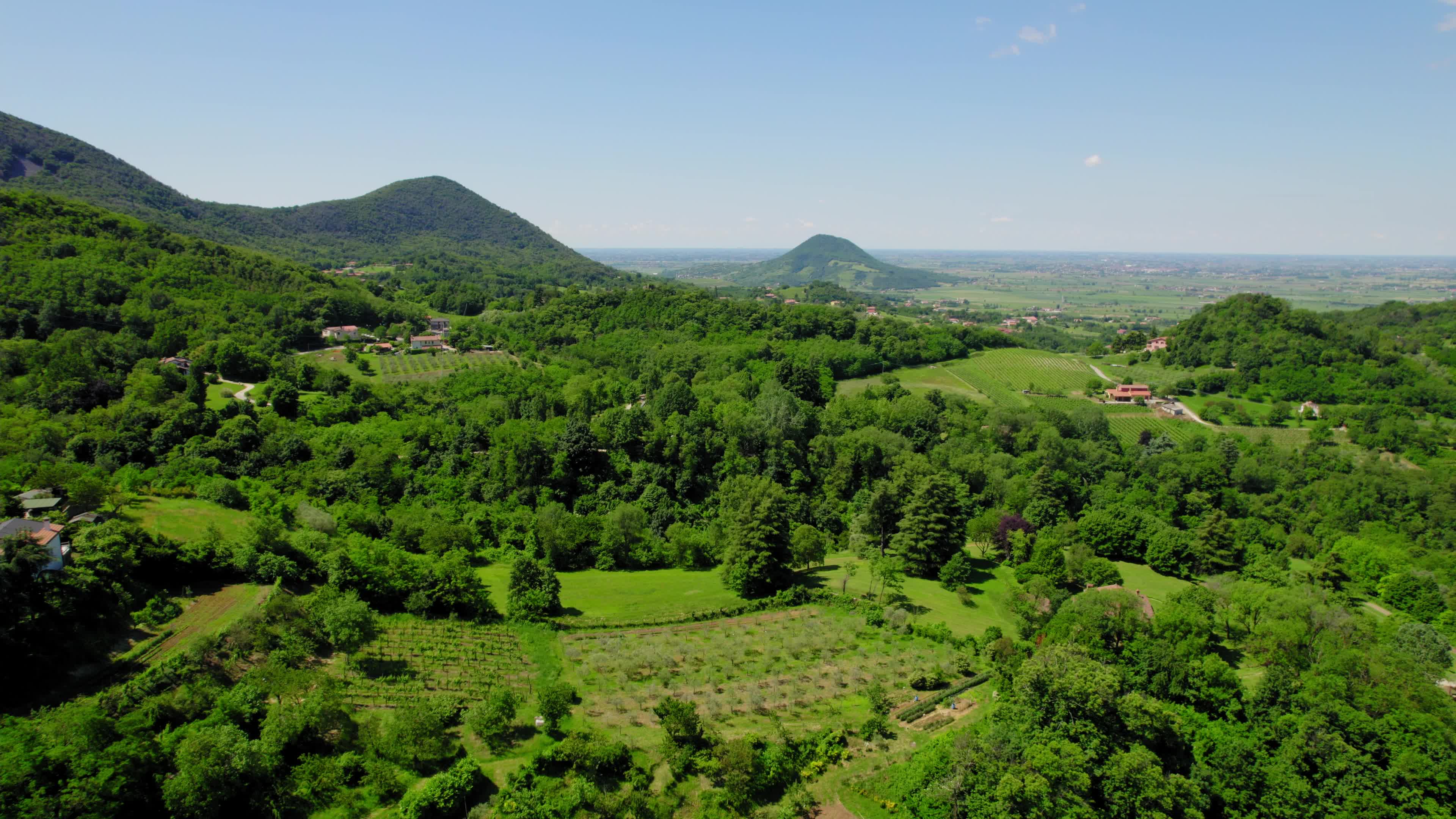 Drone View Of Euganean Hills, Italy