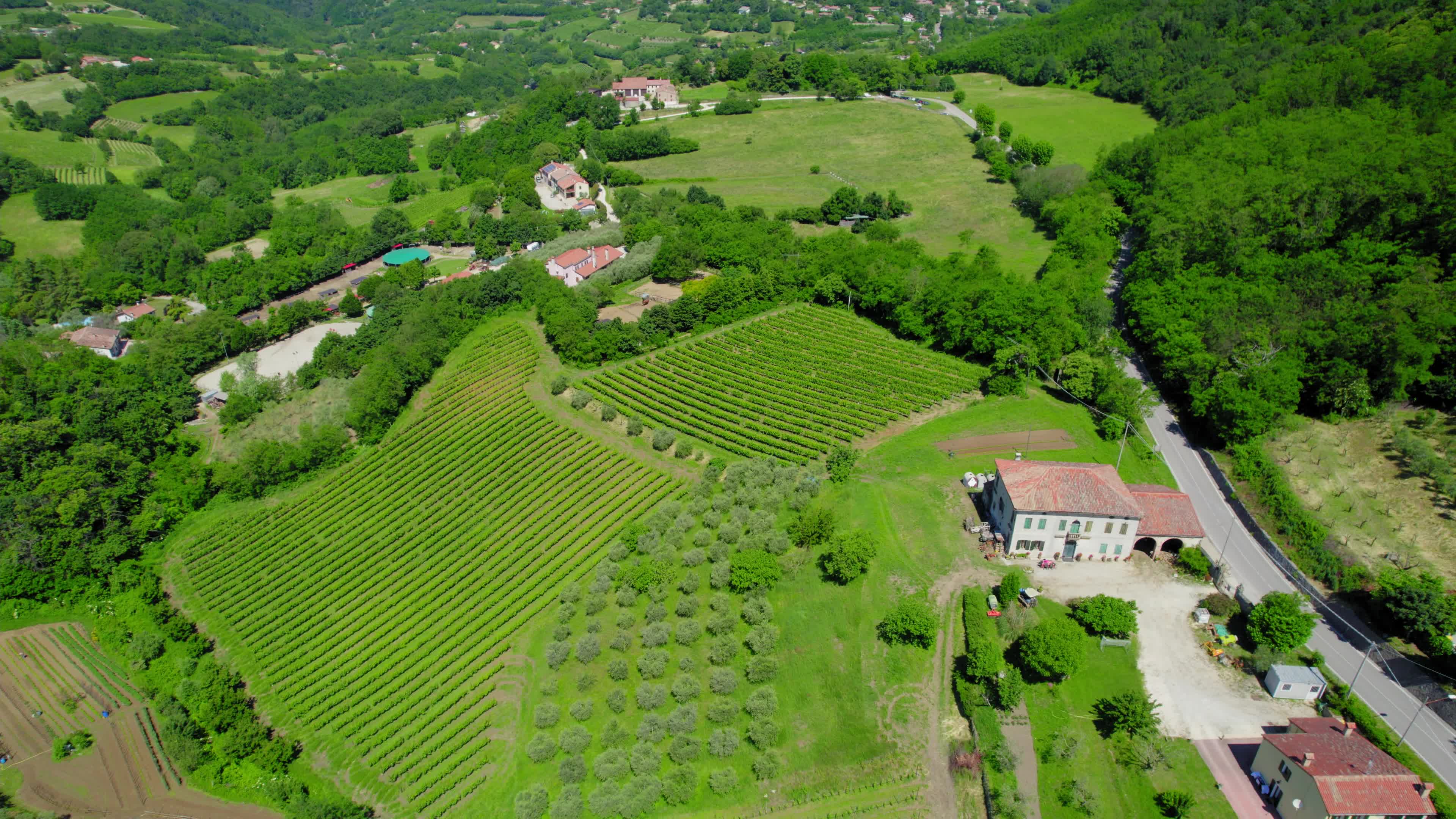 Drone View Of Euganean Hills, Italy