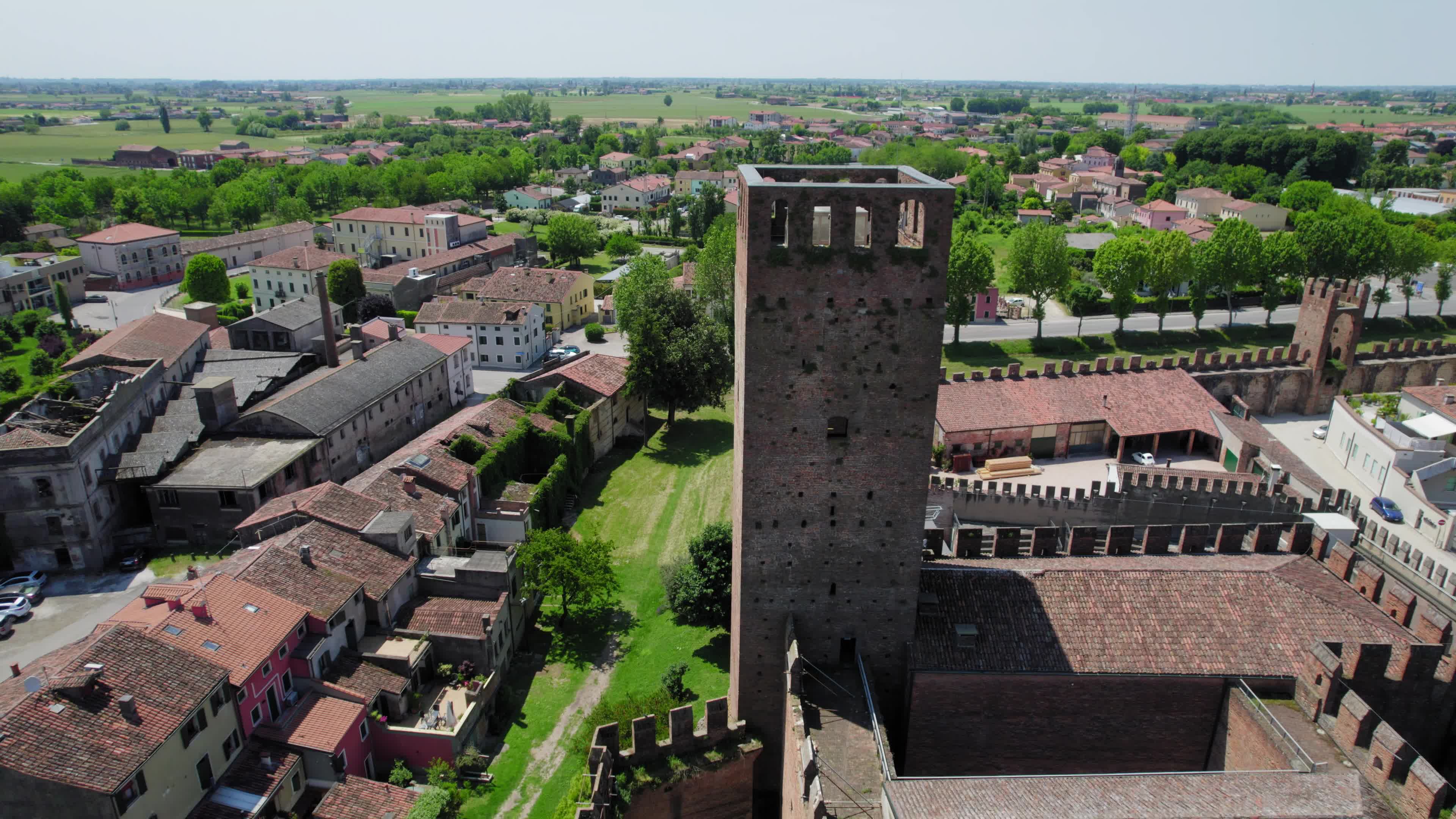 Drone View Of Montagnana, Italy