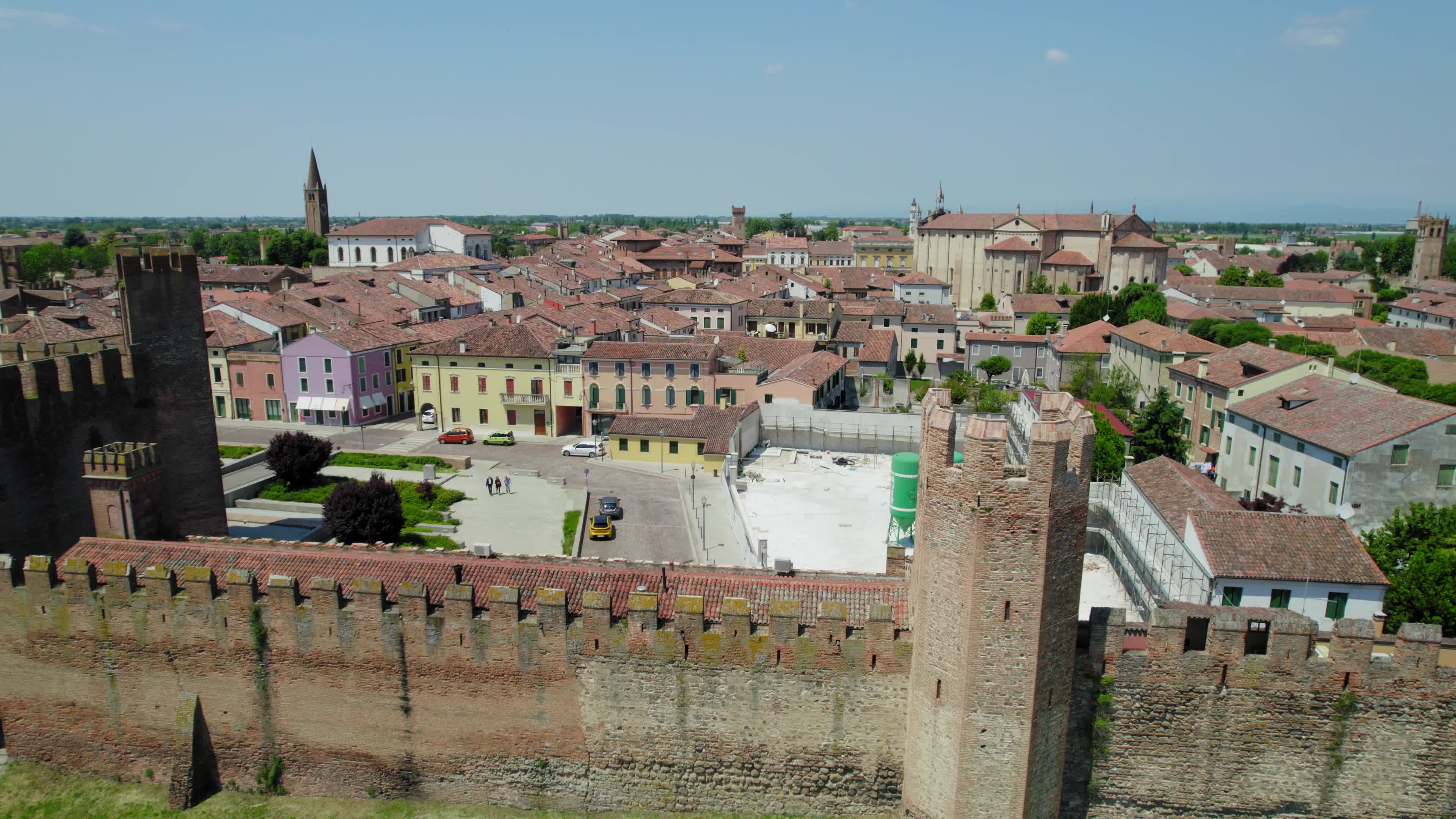 Drone View Of Montagnana, Italy