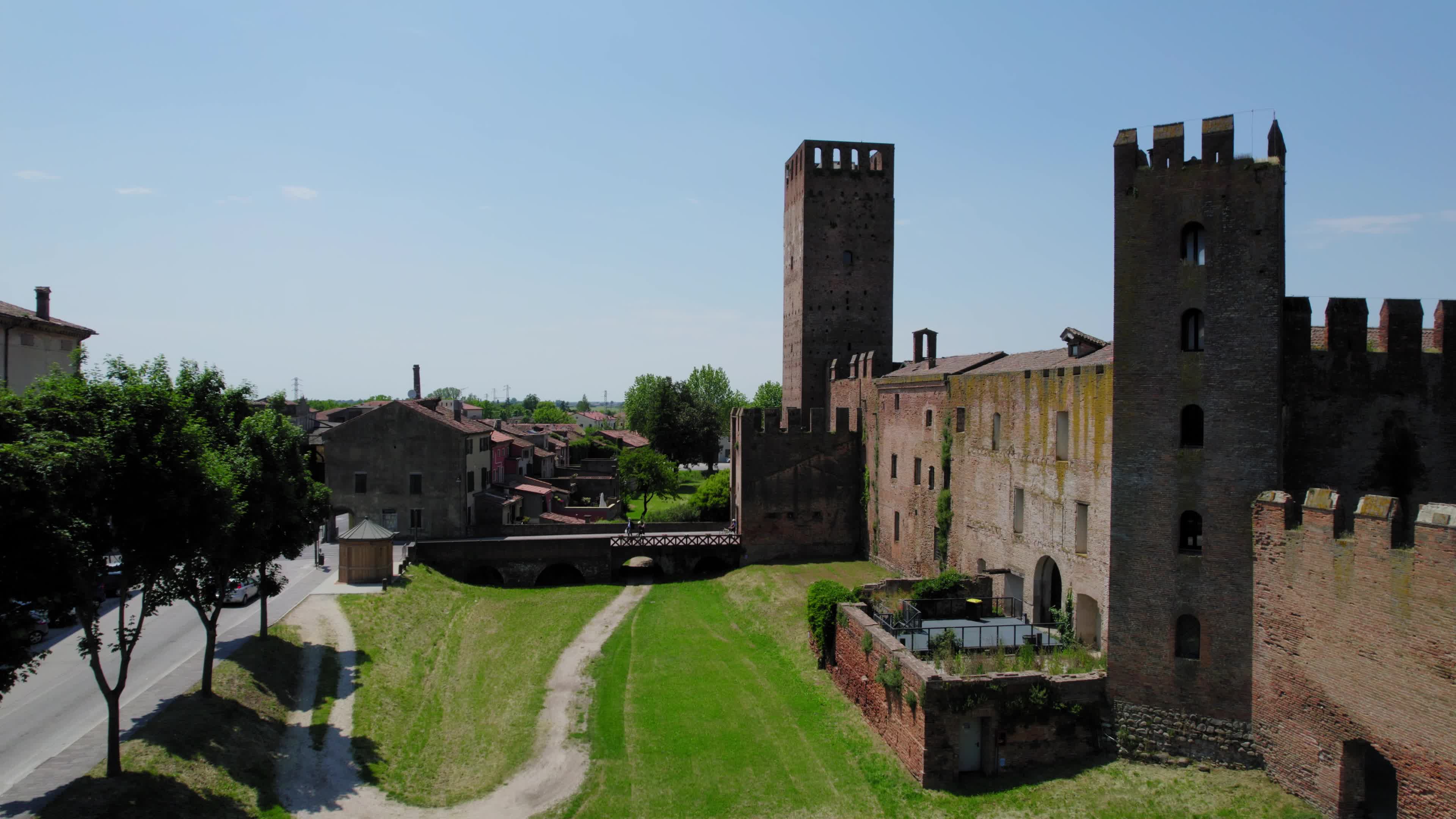 Drone View Of Montagnana, Italy