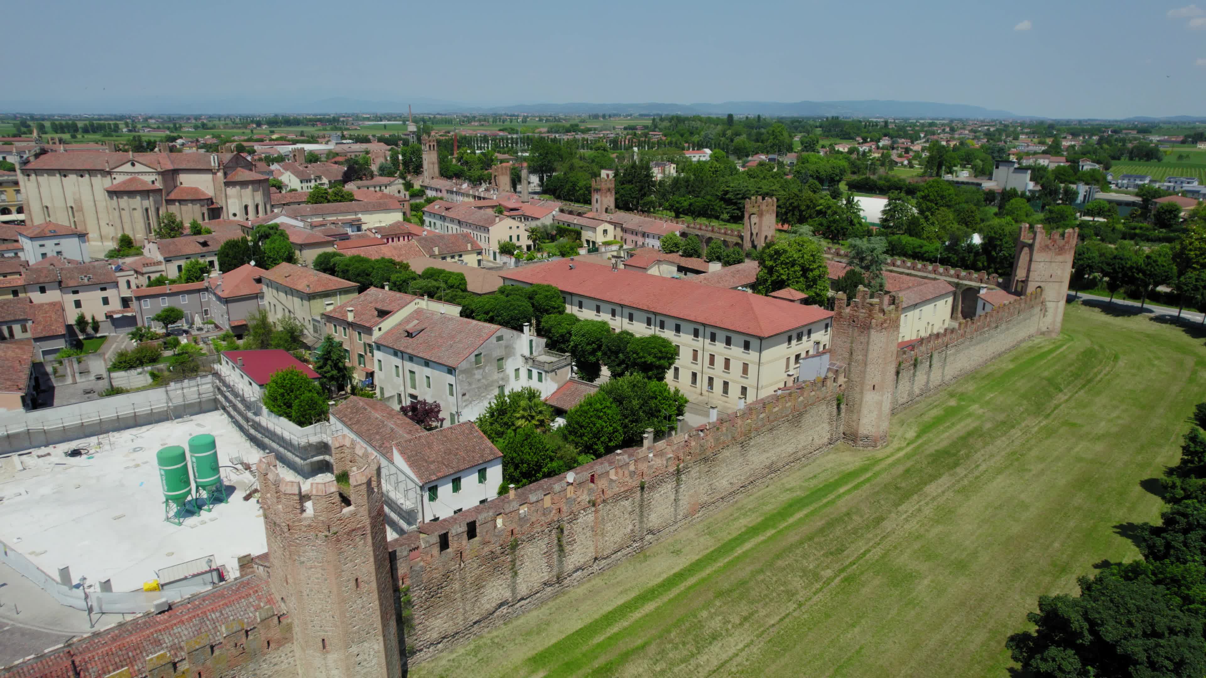 Drone View Of Montagnana, Italy