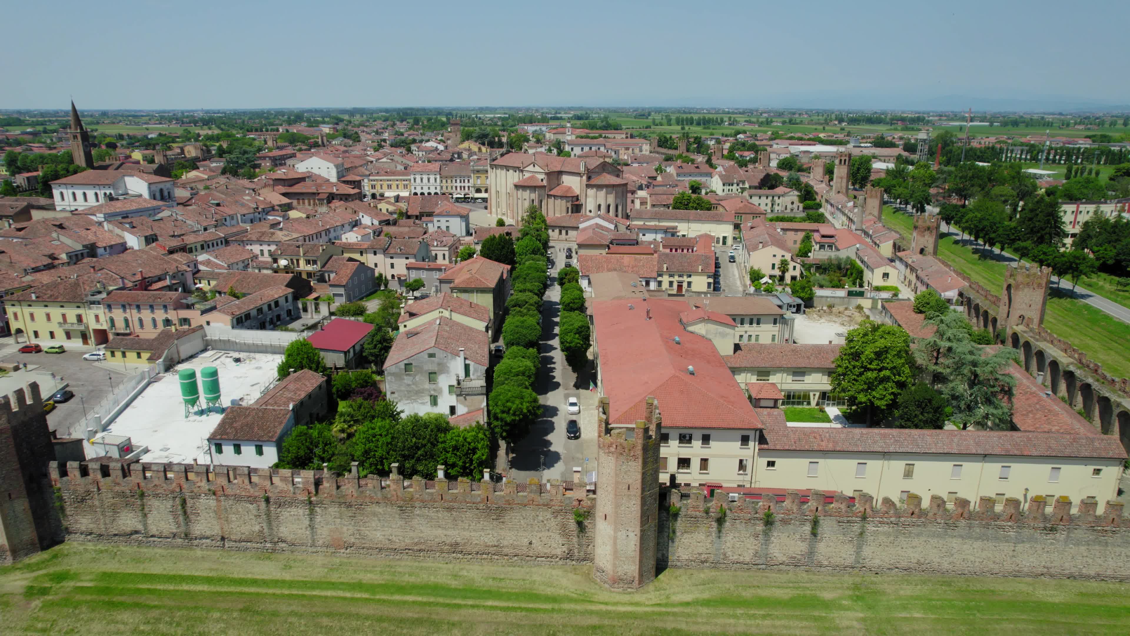 Drone View Of Montagnana, Italy