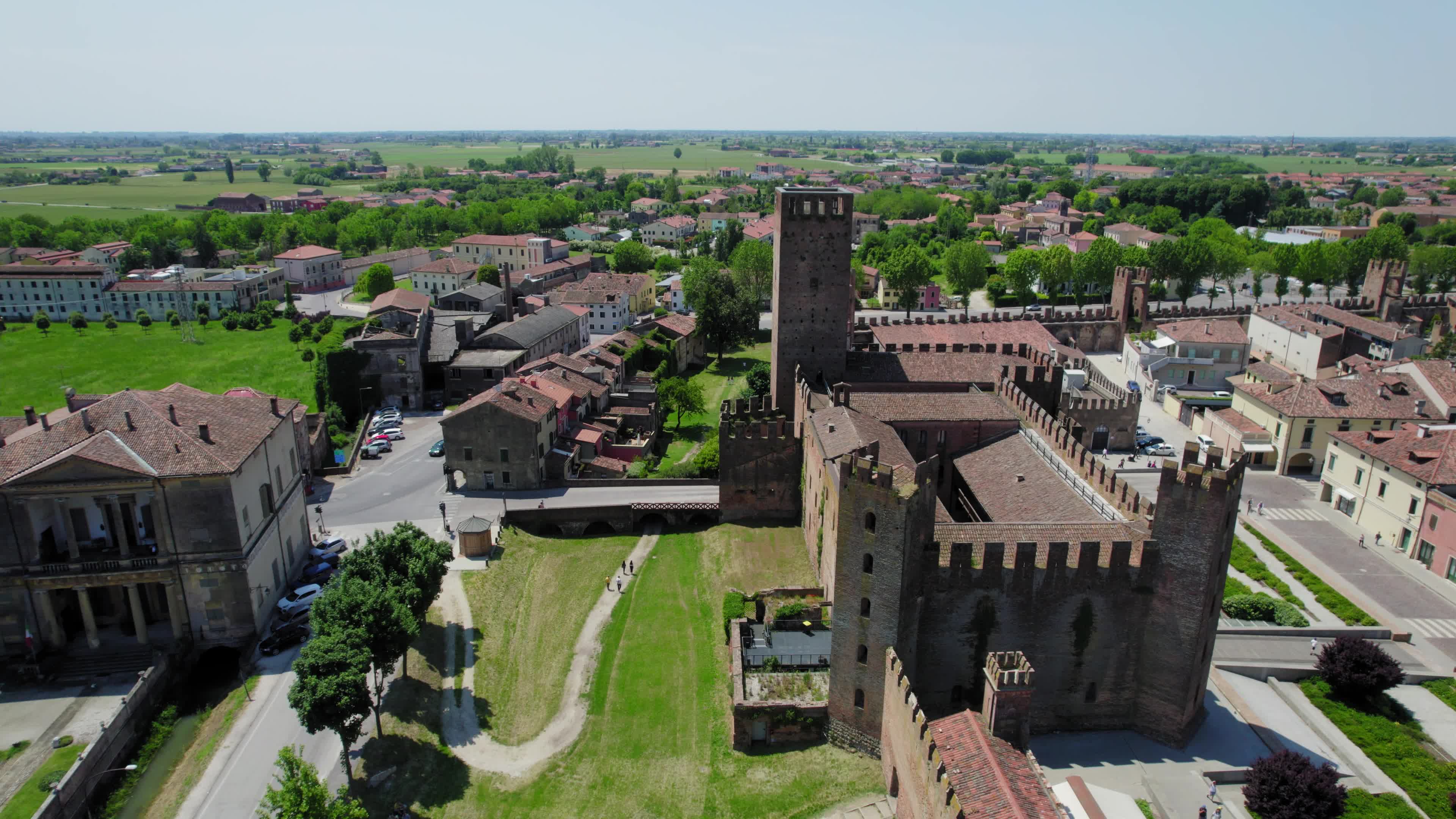 Drone View Of Montagnana, Italy